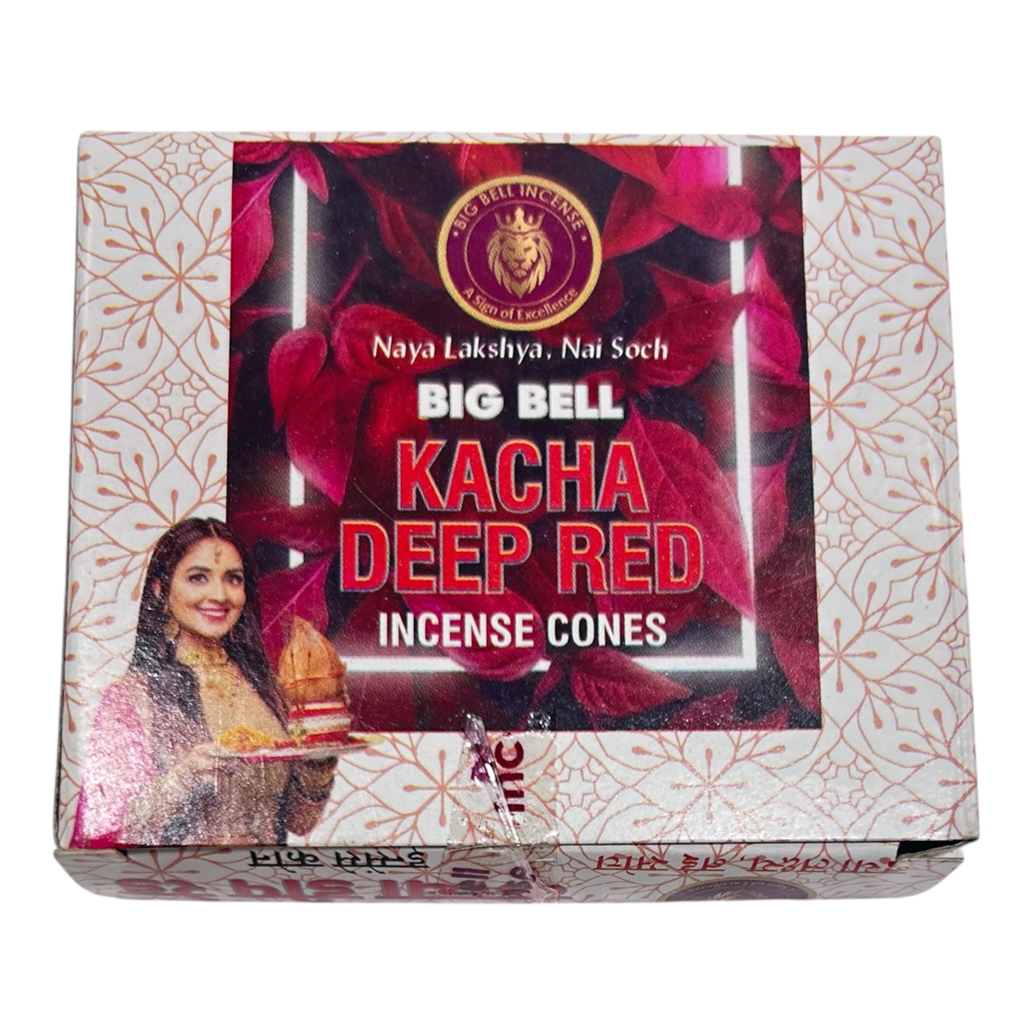 Big Bell Deep Red Incense Cones – Pack of 5 - Bold Aroma for Meditation & Relaxation