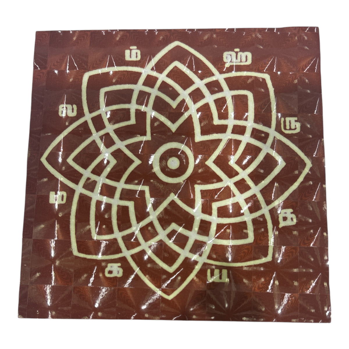 Hrudaya Kamalam  Kolam Sparkling 3D Design MDF Manai Stand