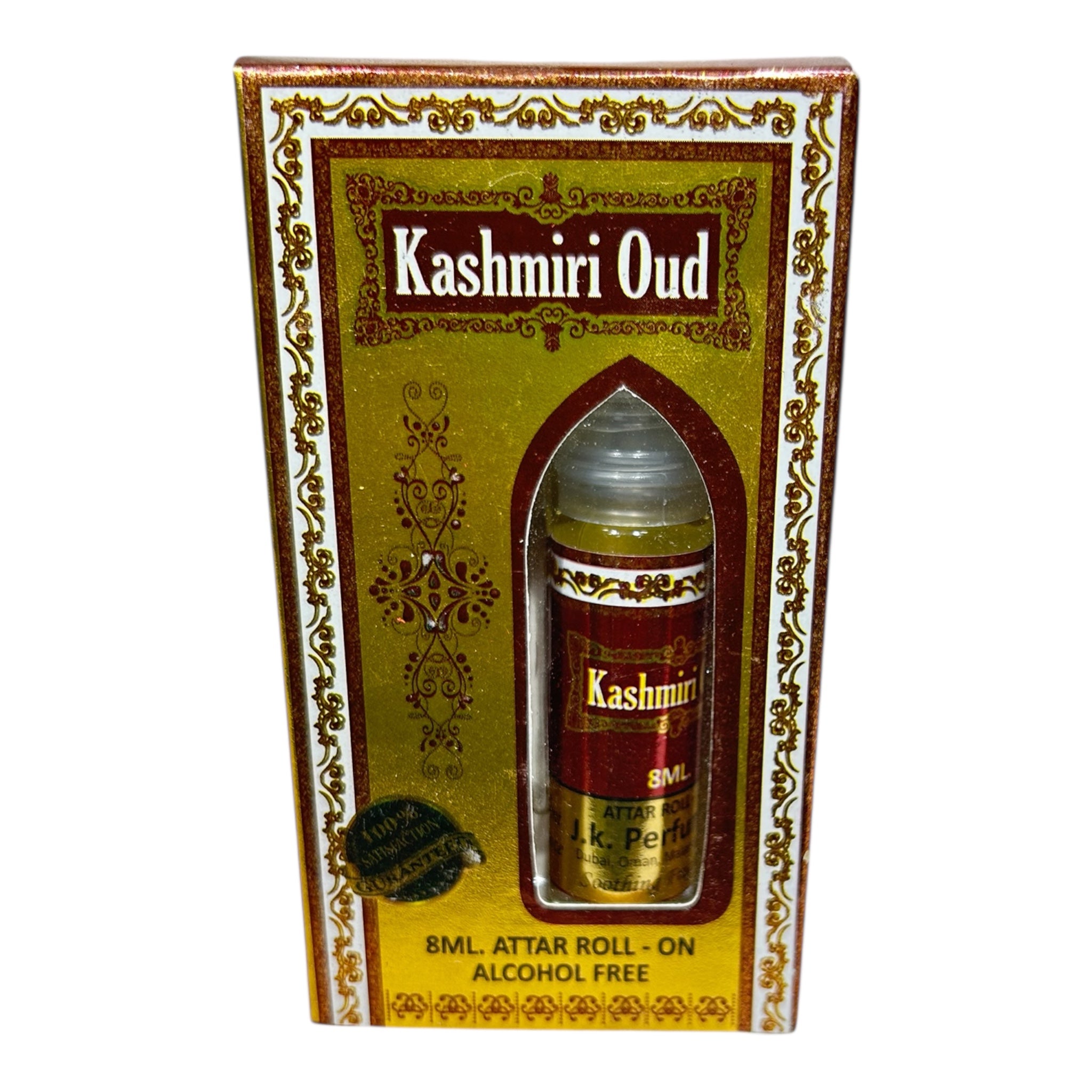 JK Perfumers Kashmiri Oudh Attar Roll-On 8 ml Alcohol-free fragrance