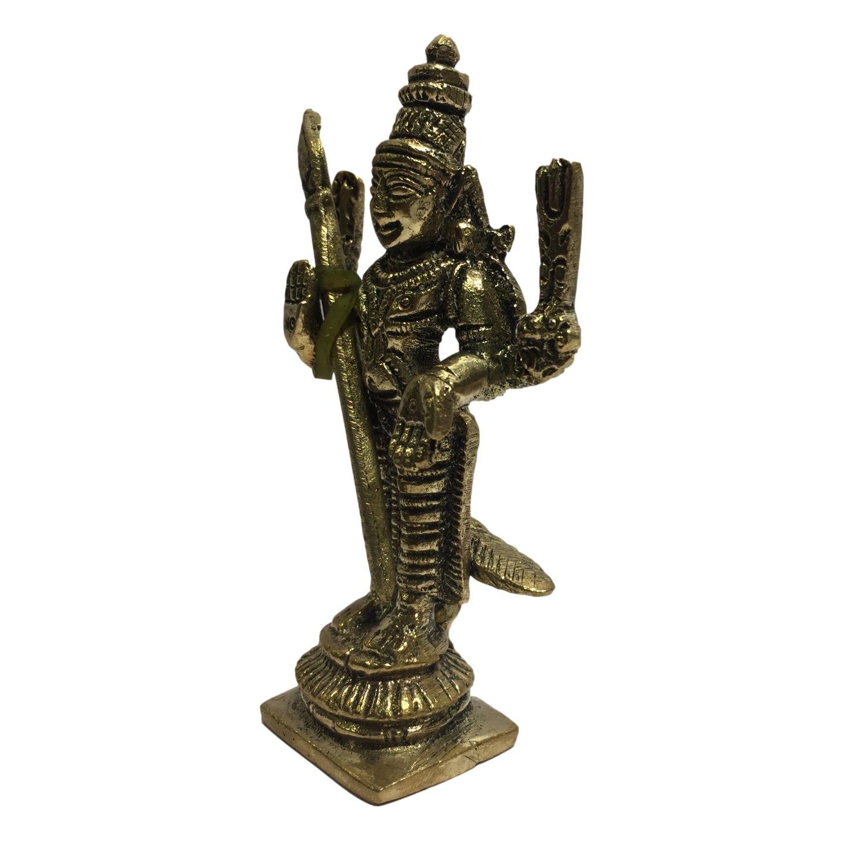 Murugan with Mukut Brass Antique 3 inch / 3" முருகன் சிறிய சிலை - Sri Prarthana