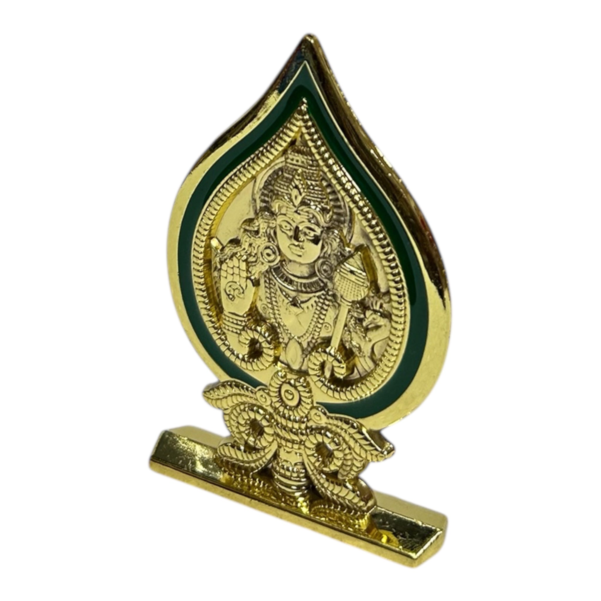Murugan Tamil Om "ஓம்" Stand for Car Dashboard & Home Decor Spiritual Metal stand with Base