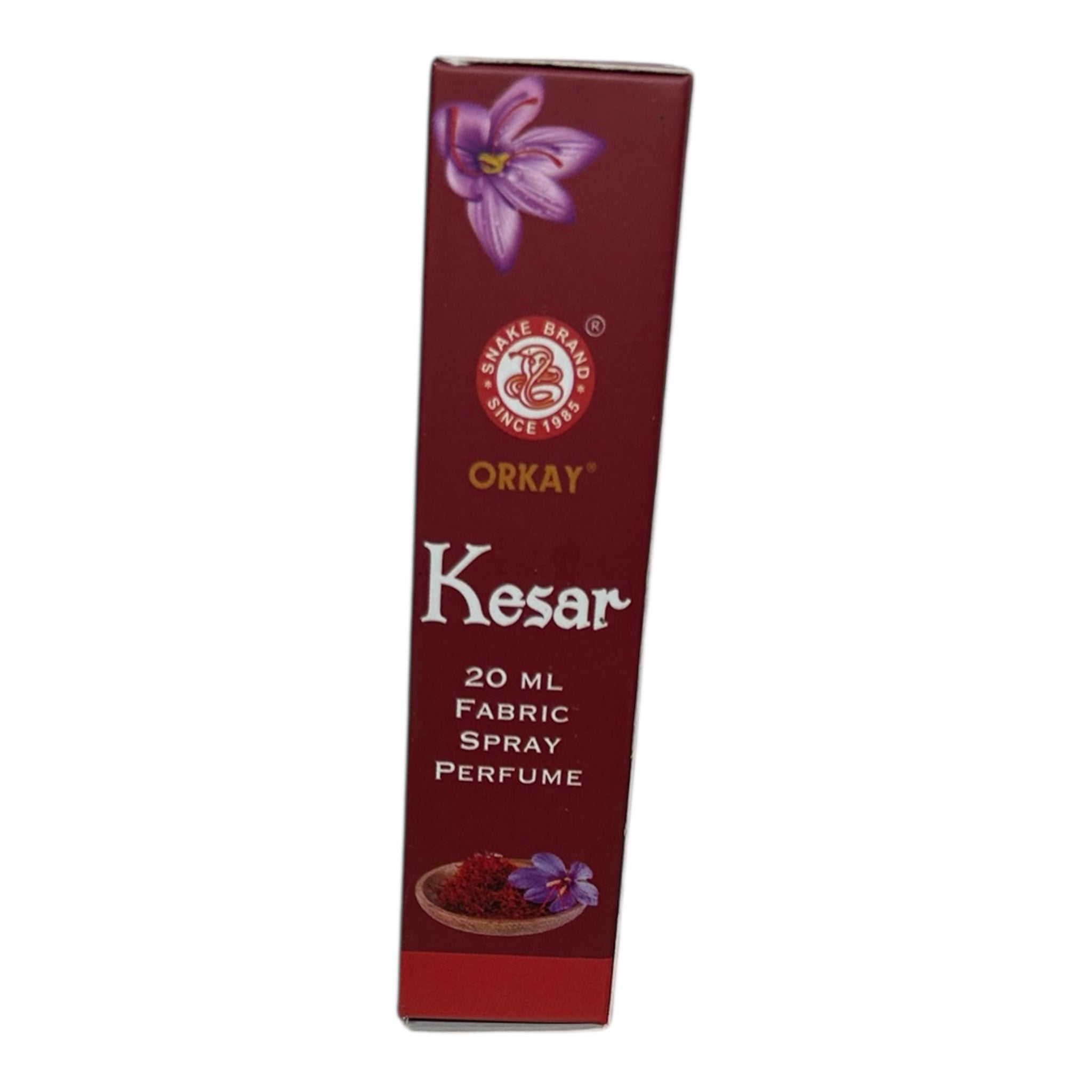 Orkay Kesar Fabric Spray Perfume – 20 ml - Luxurious Saffron Scent for Clothes & Linen குங்குமப்பூ நறுமண திரவியம்