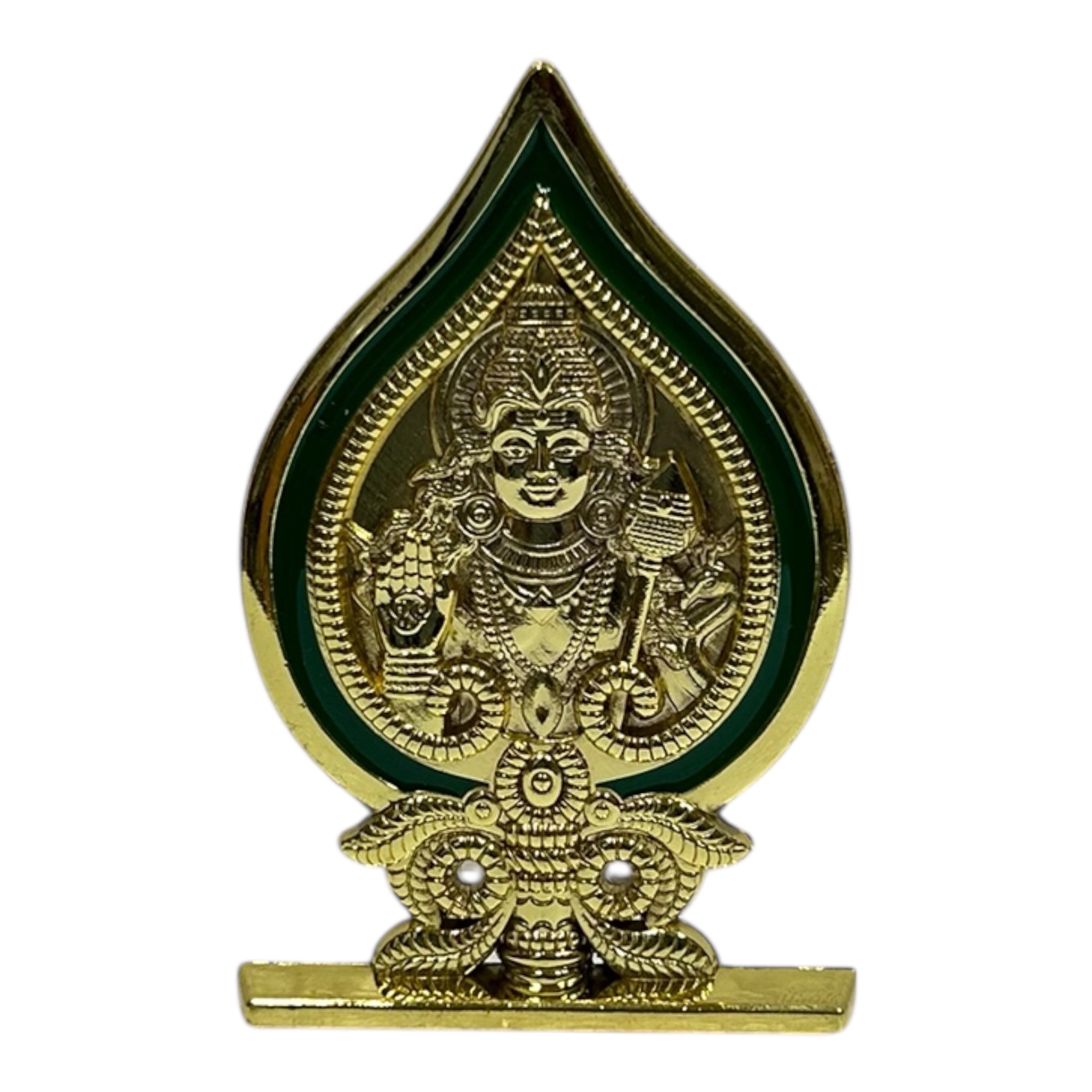Murugan Tamil Om "ஓம்" Stand for Car Dashboard & Home Decor Spiritual Metal stand with Base
