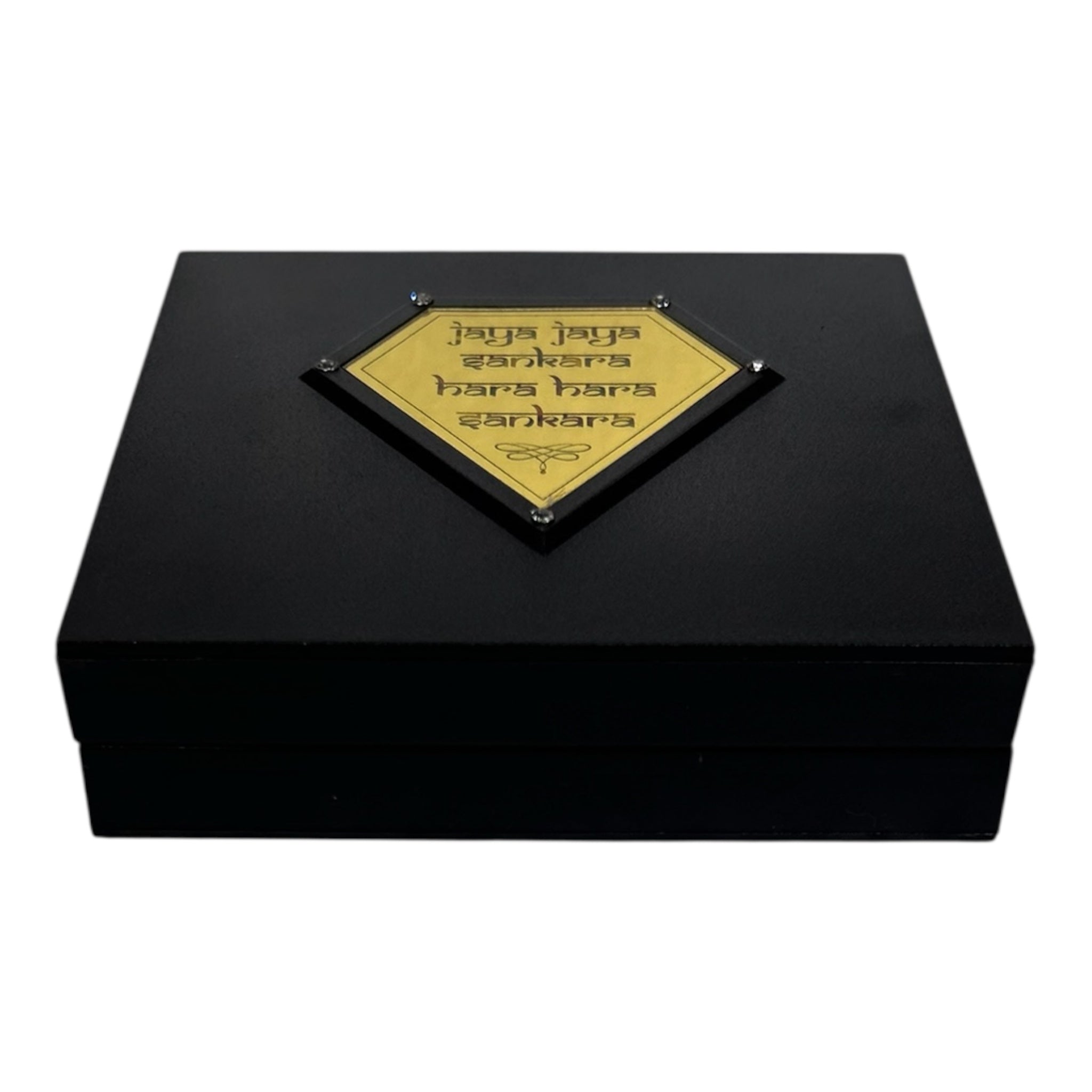 Kanchi Mahaperiyava Sri Sankaracharya Gold-Plated Padham Box – 11×11 cm - devotional keepsake & ceremonial gift