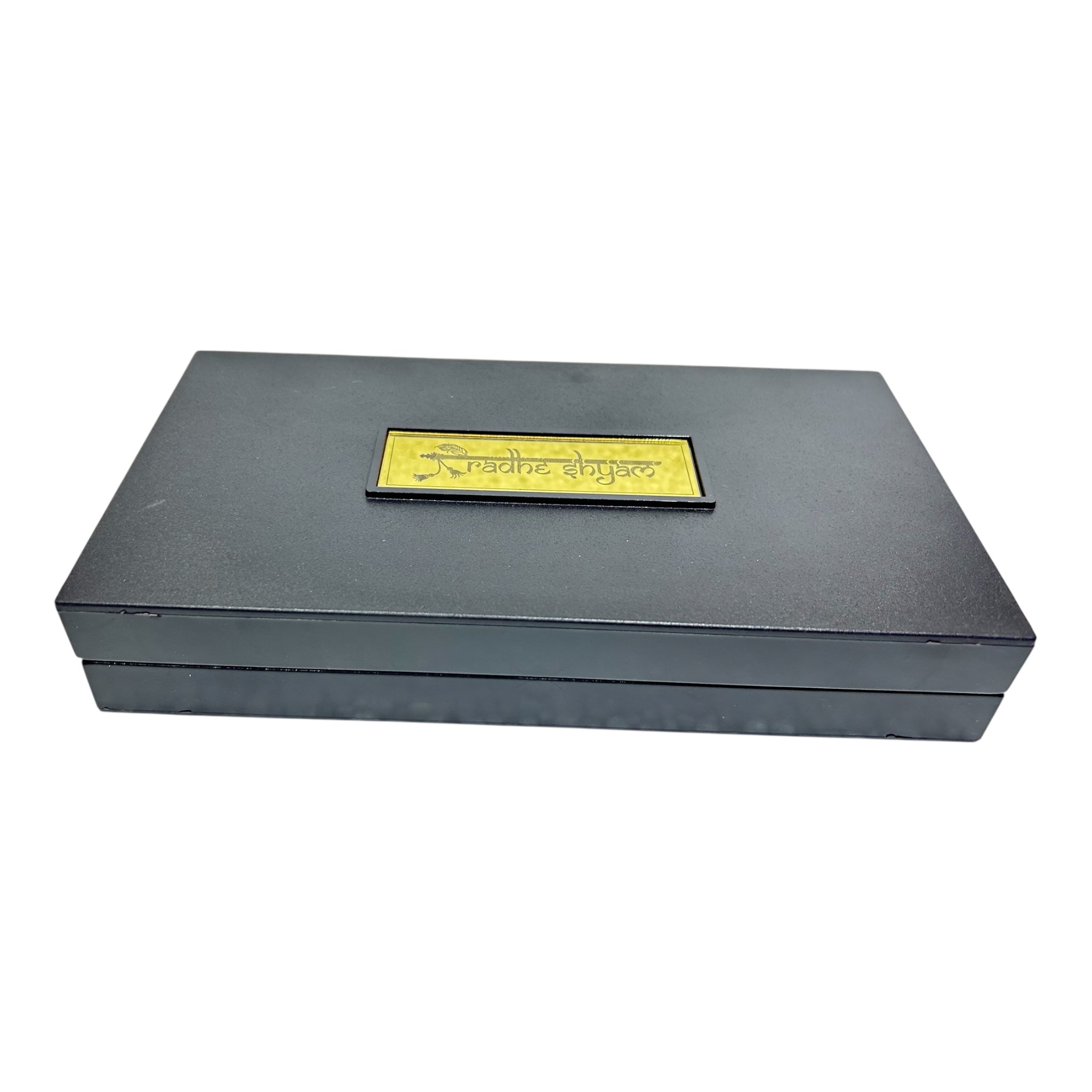 ISKCON Multicolour Sri Radha Krishna Charan Padhukas Corporate Gift Box 21 x 11cms - devotional presentations for Janmashtami Celebrations
