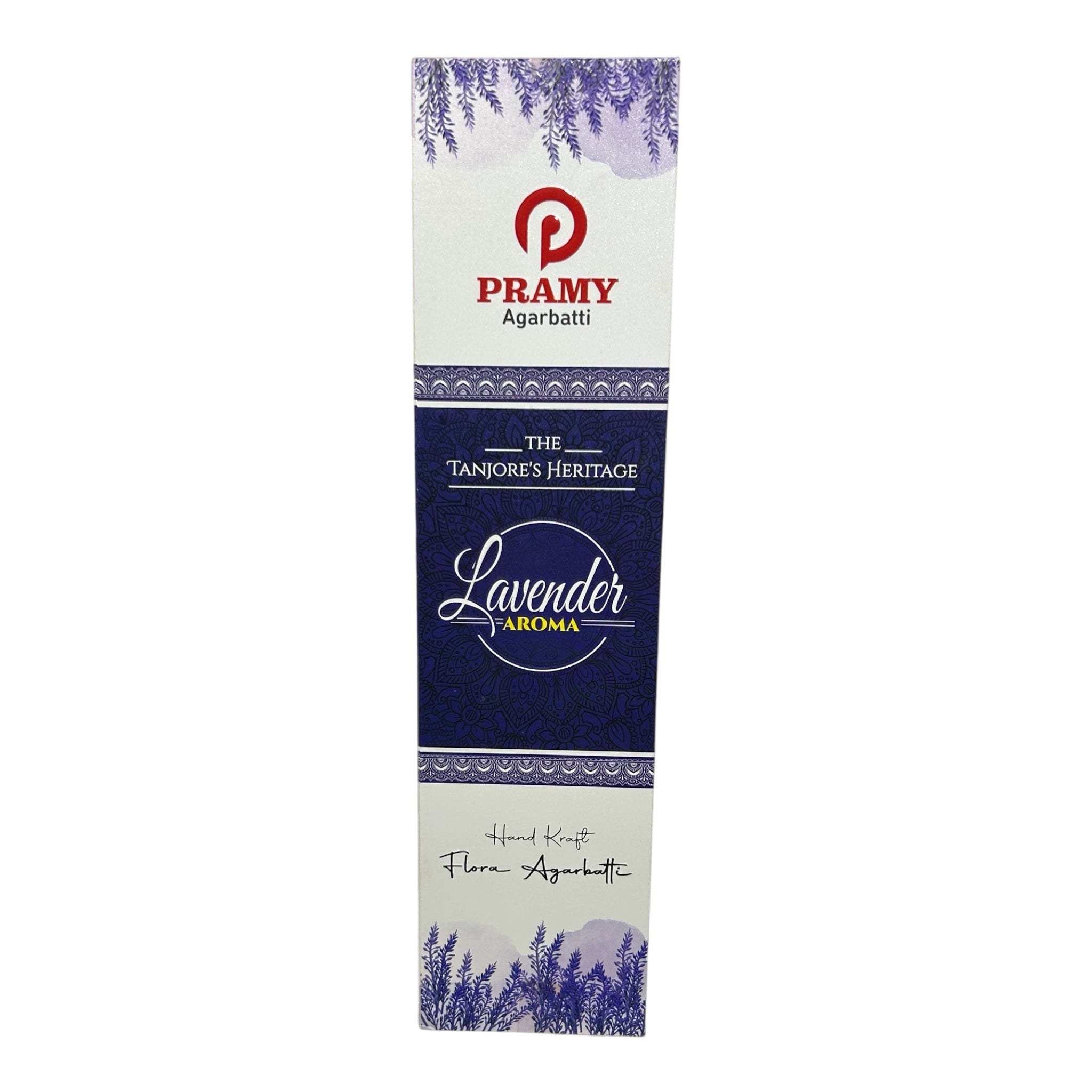 Pramy Lavender Handkraft Flora Agarbatti - Calming Incense Sticks for Meditation & Relaxation