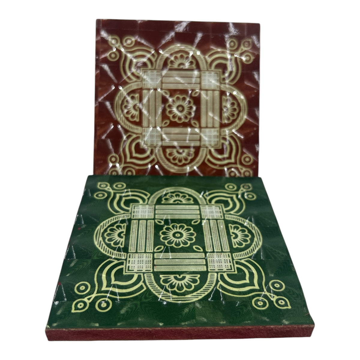 Iyer Padi Kolam Sparkling 3D Design MDF Manai Stand