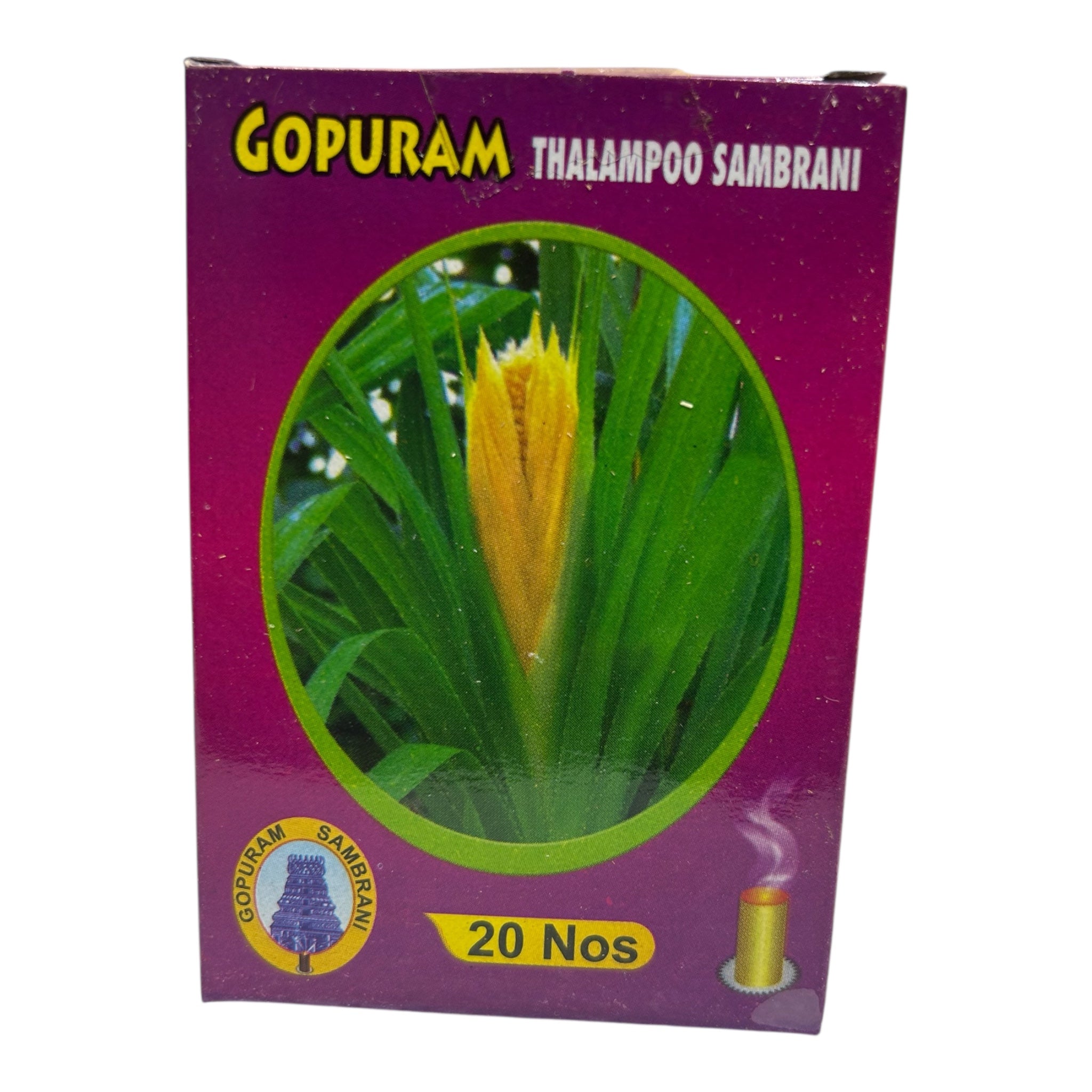 Gopuram Thalampoo Sambrani – Traditional Temple-Grade Aroma for Pooja தாழம்பூ சாம்பிராணி