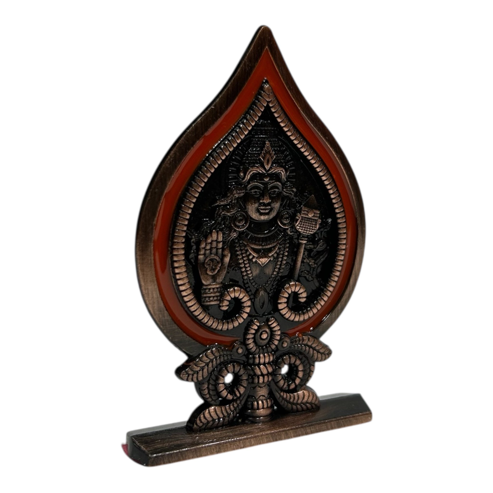 Murugan Tamil Om "ஓம்" Stand for Car Dashboard & Home Decor Spiritual Metal stand with Base