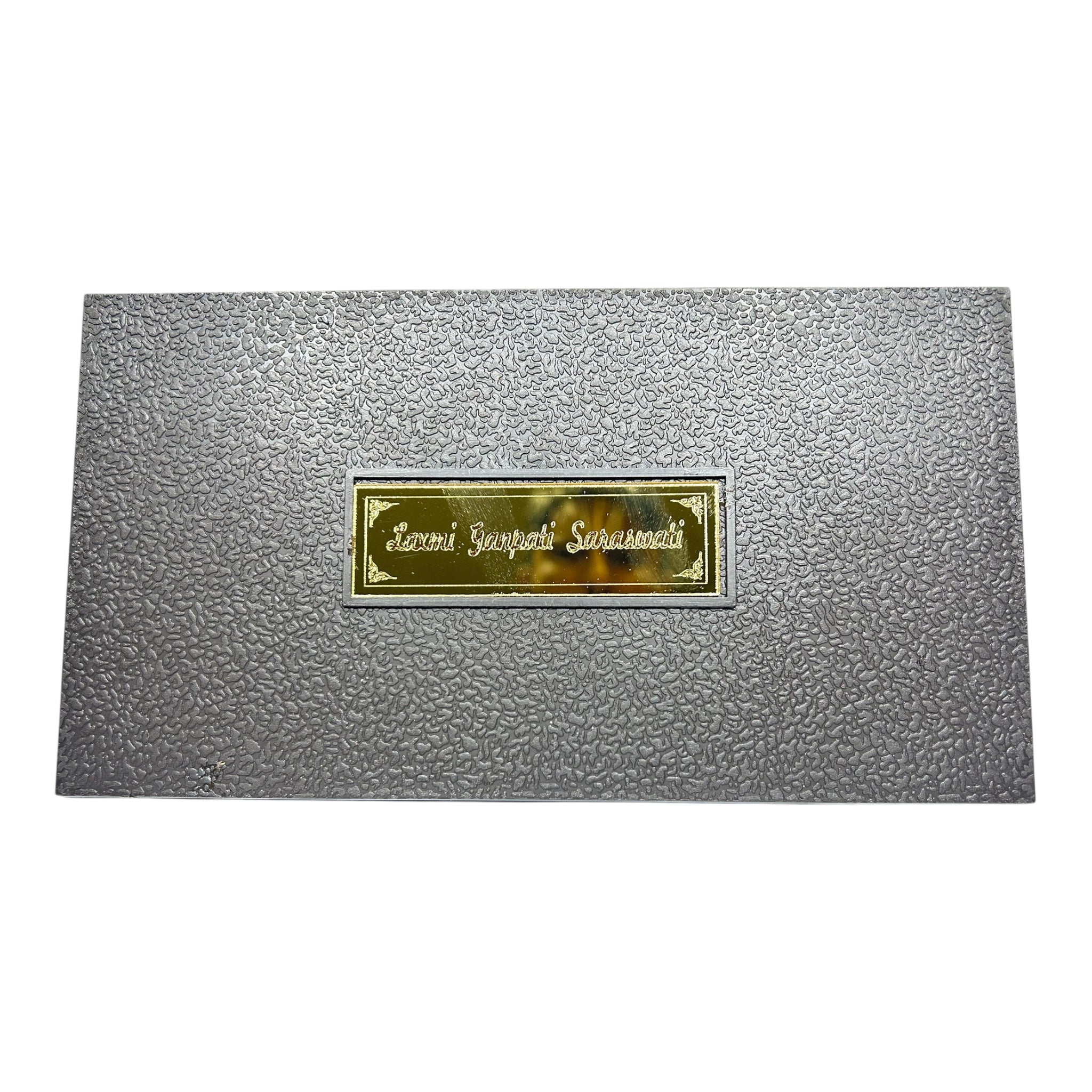 Sri Mahalakshmi  Saraswathi Ganesh Gold foil Charan Padhukas Corporate Gift  Box 21 x 11 cm -Divine  presentation for Auspicious Beginnings & Navratri Celebrations