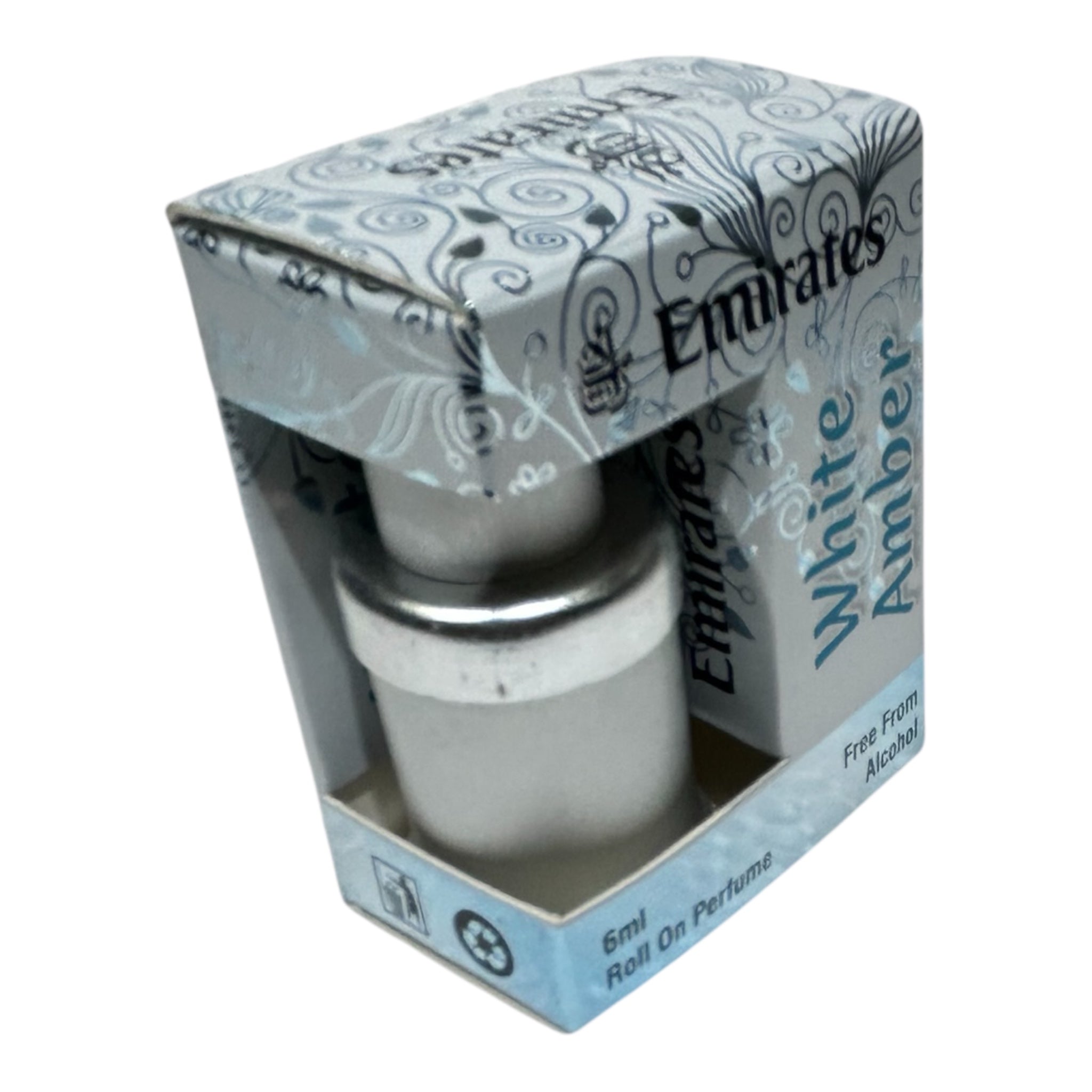 Emirates White Amber Roll On Attar 6 ml - Alcohol free UAE Scent
