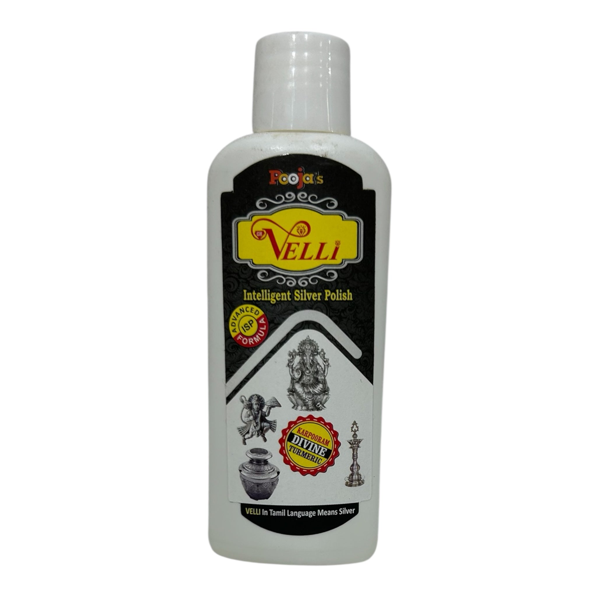 Pooja Velli (வெள்ளி) Intelligent Silver Polish - Fast & Gentle Silver Cleaner for Idols, Jewelry & Utensils