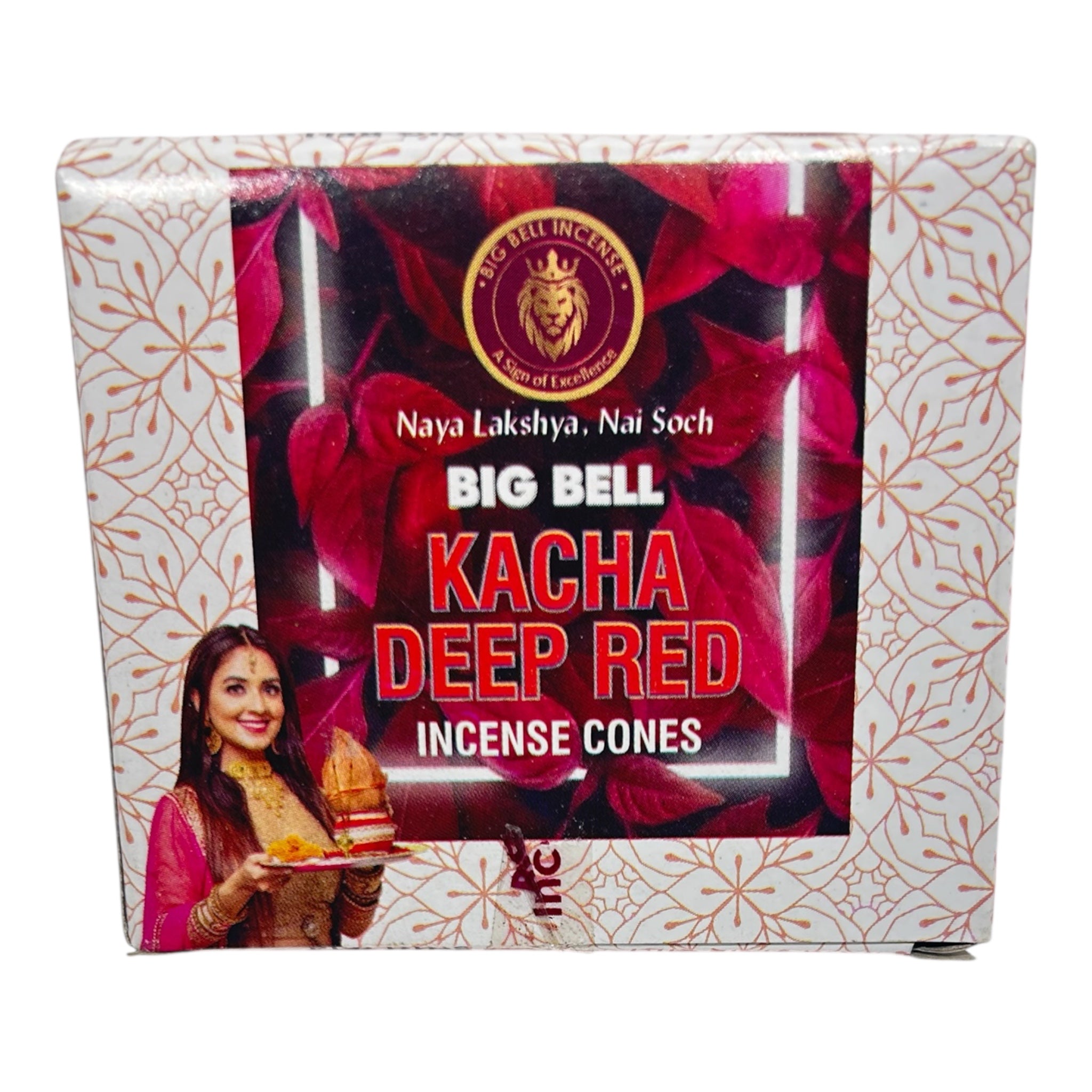 Big Bell Deep Red Incense Cones – Pack of 5 - Bold Aroma for Meditation & Relaxation