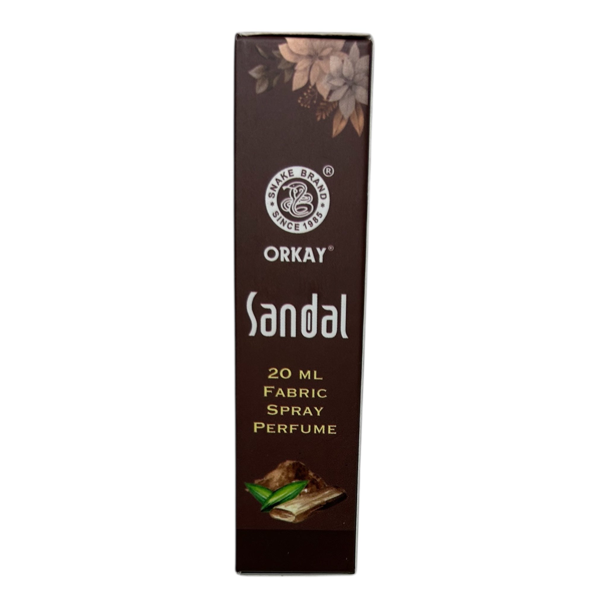 Orkay Sandal Fabric Spray Perfume 20 ml - Refreshing Chandan Fragrance for Clothes & Linen சந்தன நறுமண திரவியம்