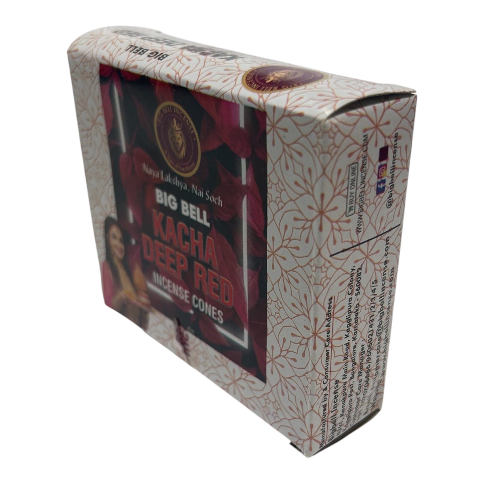 Big Bell Deep Red Incense Cones – Pack of 5 - Bold Aroma for Meditation & Relaxation