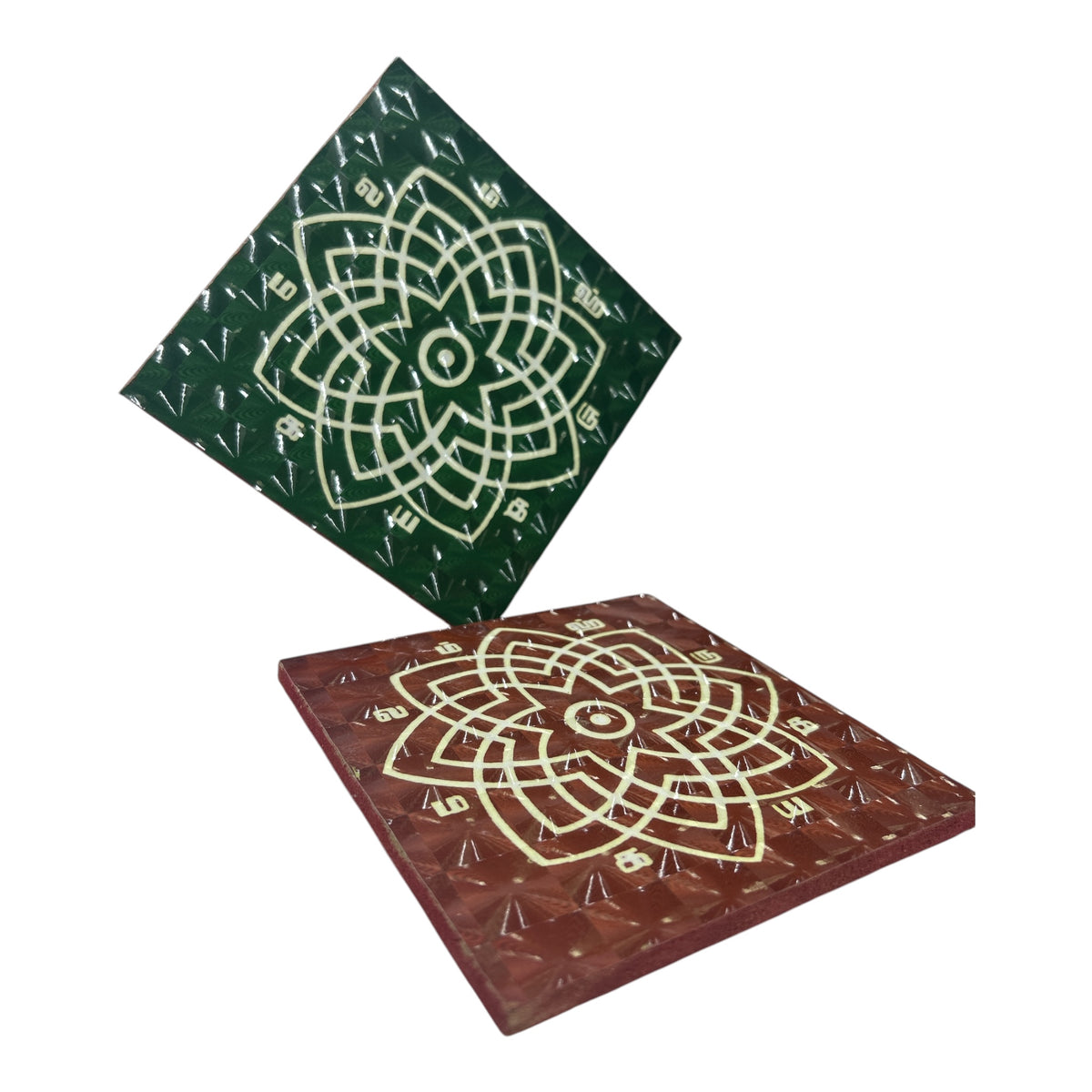 Hrudaya Kamalam  Kolam Sparkling 3D Design MDF Manai Stand