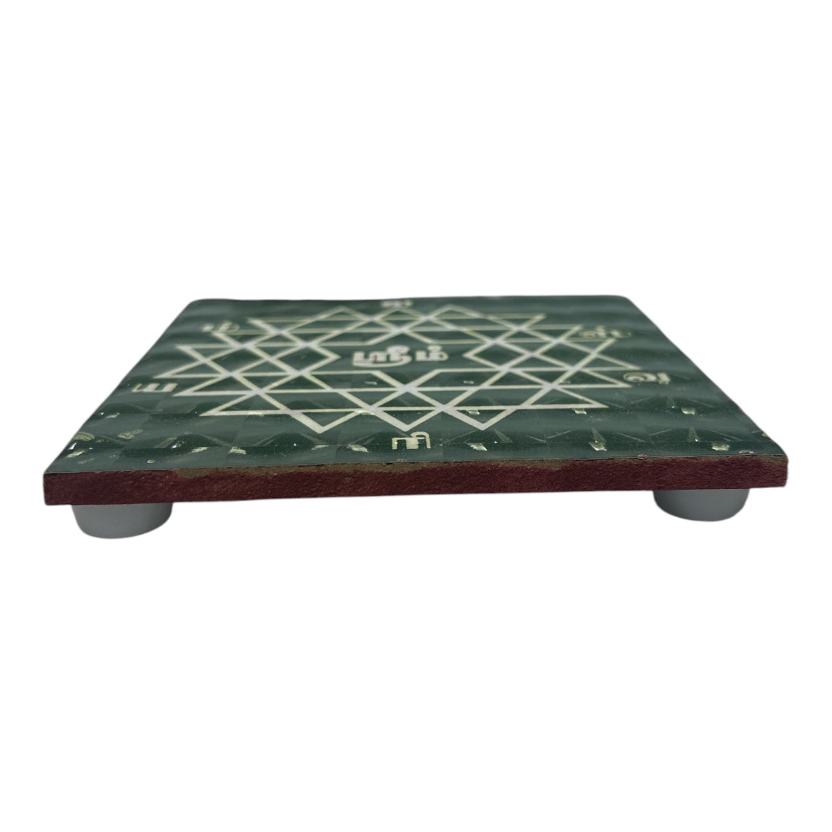 Sri Chakram  Kolam Sparkling 3D Design MDF Manai Stand