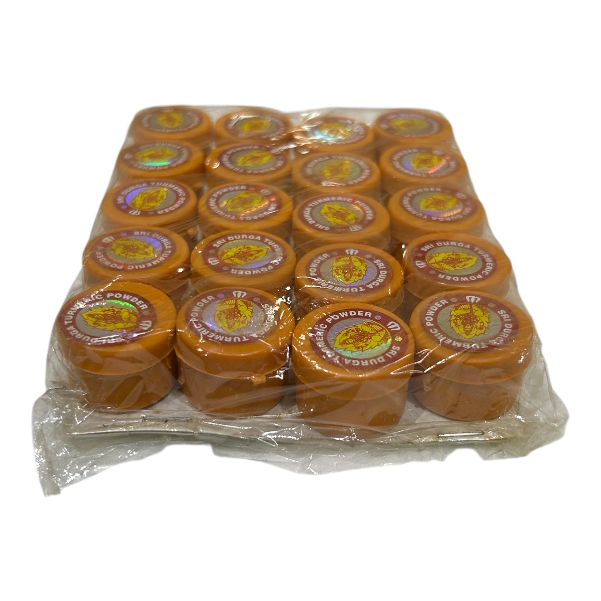 Durga Turmeric Powder Tins Pack of 20 for Pooja and spiritual Gift