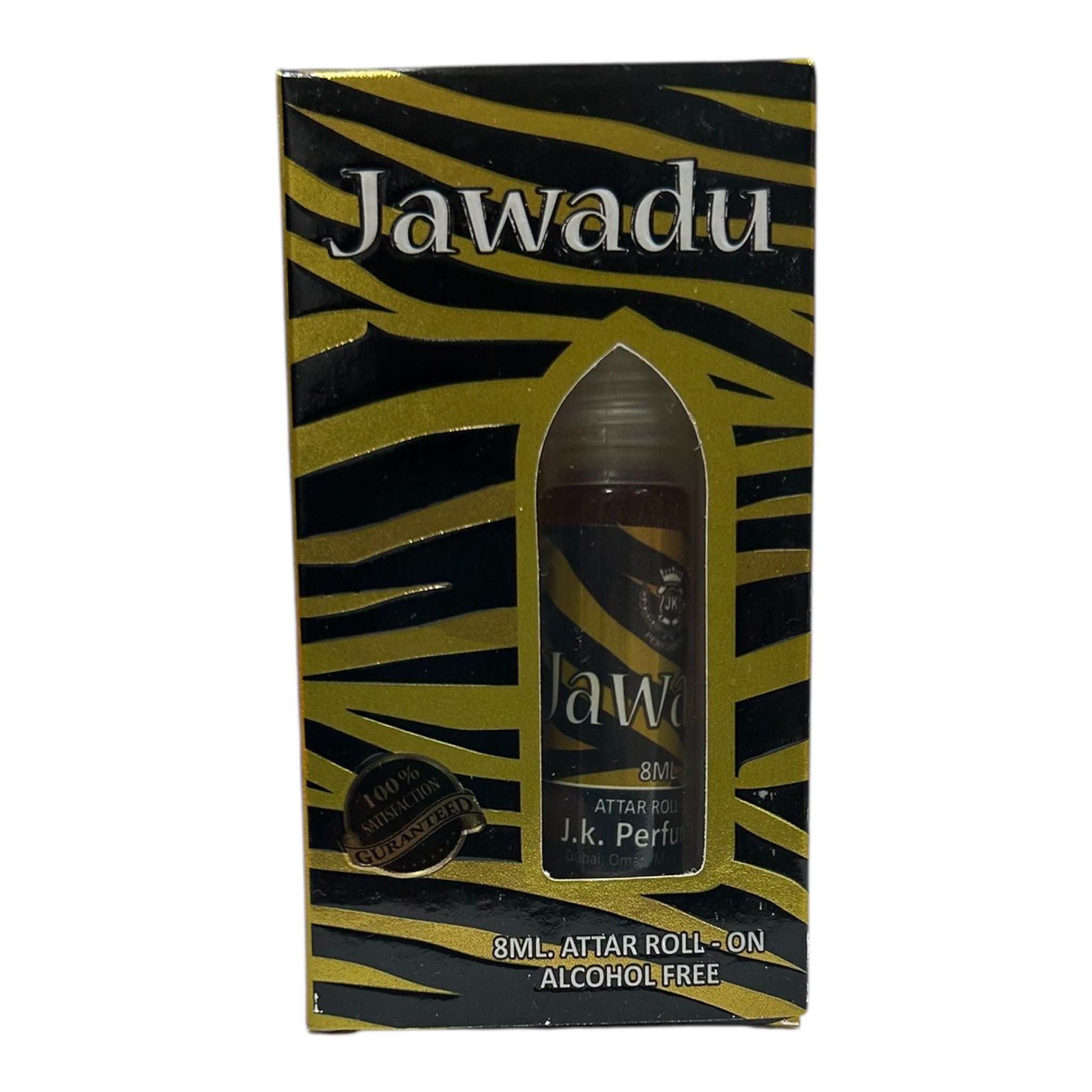 JK Perfumers Jawadu Attar Roll-On – Alcohol-Free Aroma Natural Herbal Sandalwood Fragrance Oil 8 ml