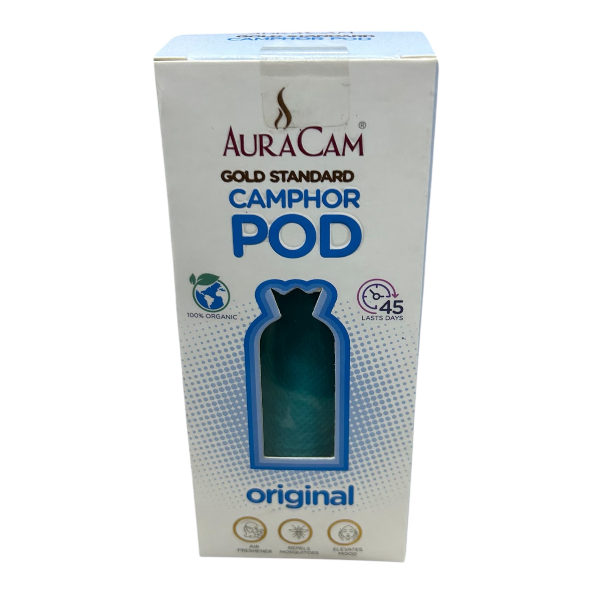 AuraCam Camphor Pod Original Flavour-Aromatic Natural Air Purifier & Mood Enhancer
