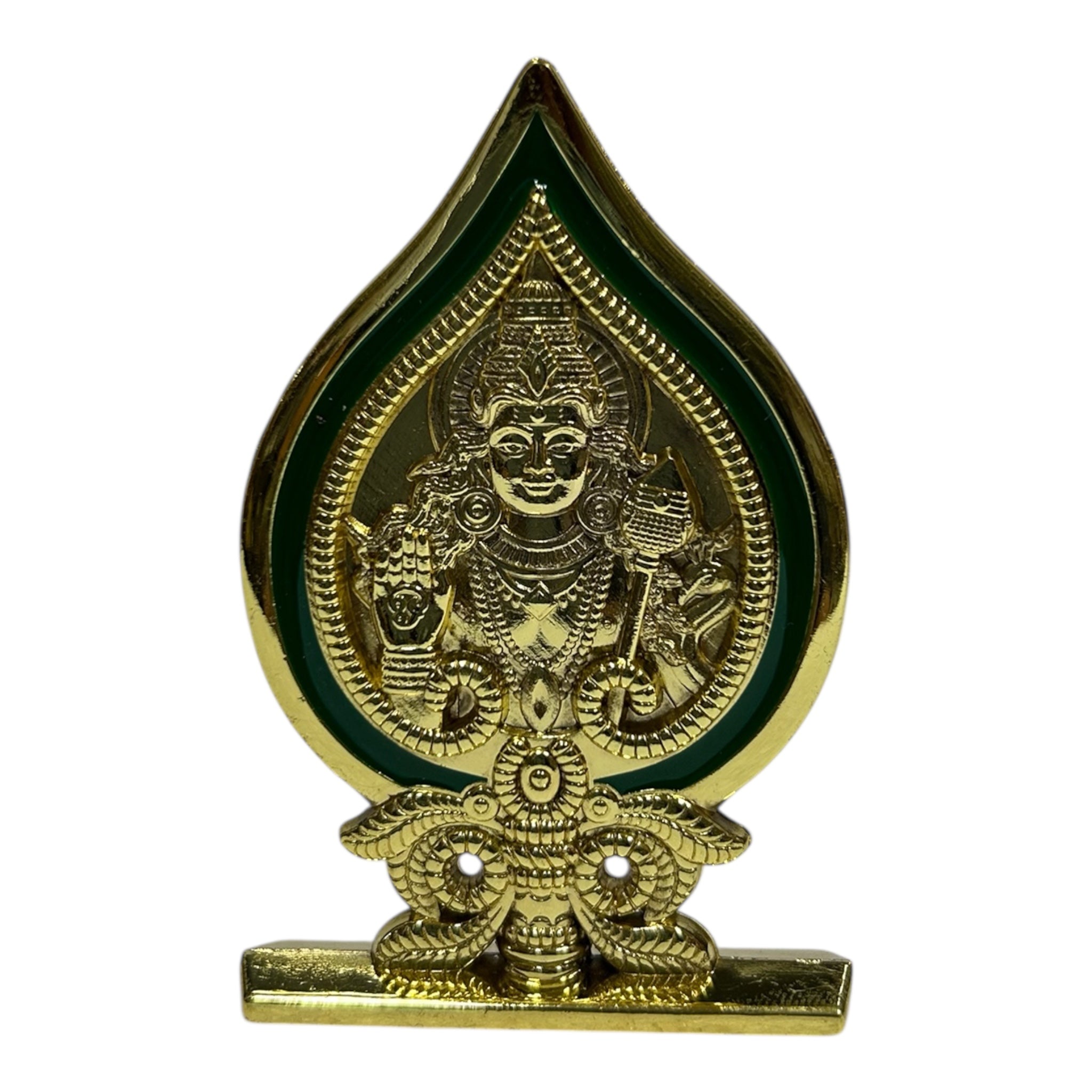 Murugan Tamil Om "ஓம்" Stand for Car Dashboard & Home Decor Spiritual Metal stand with Base