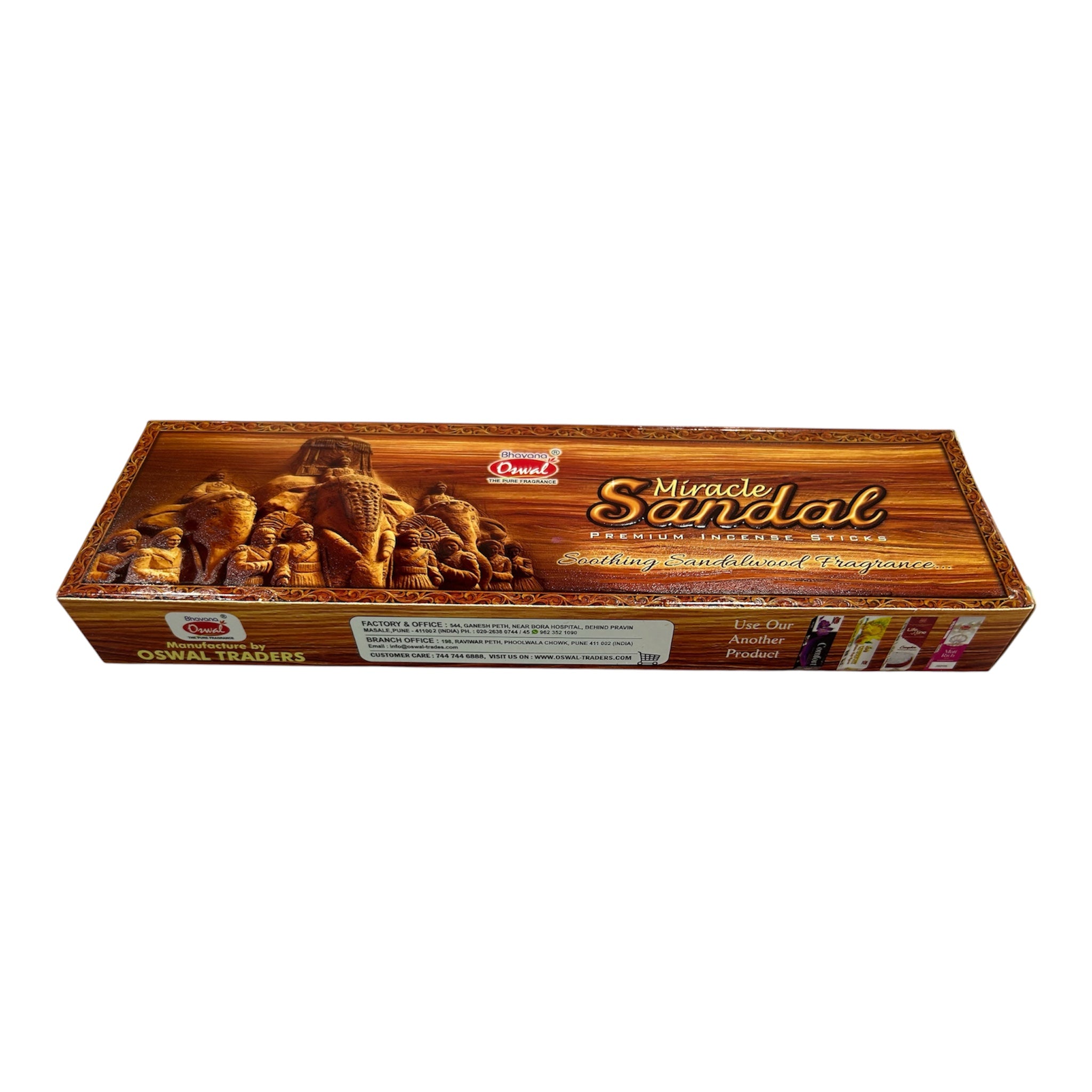 Oswal Miracle Sandal Premium Incense Sticks - Traditional Sandal Fragrance for Pooja