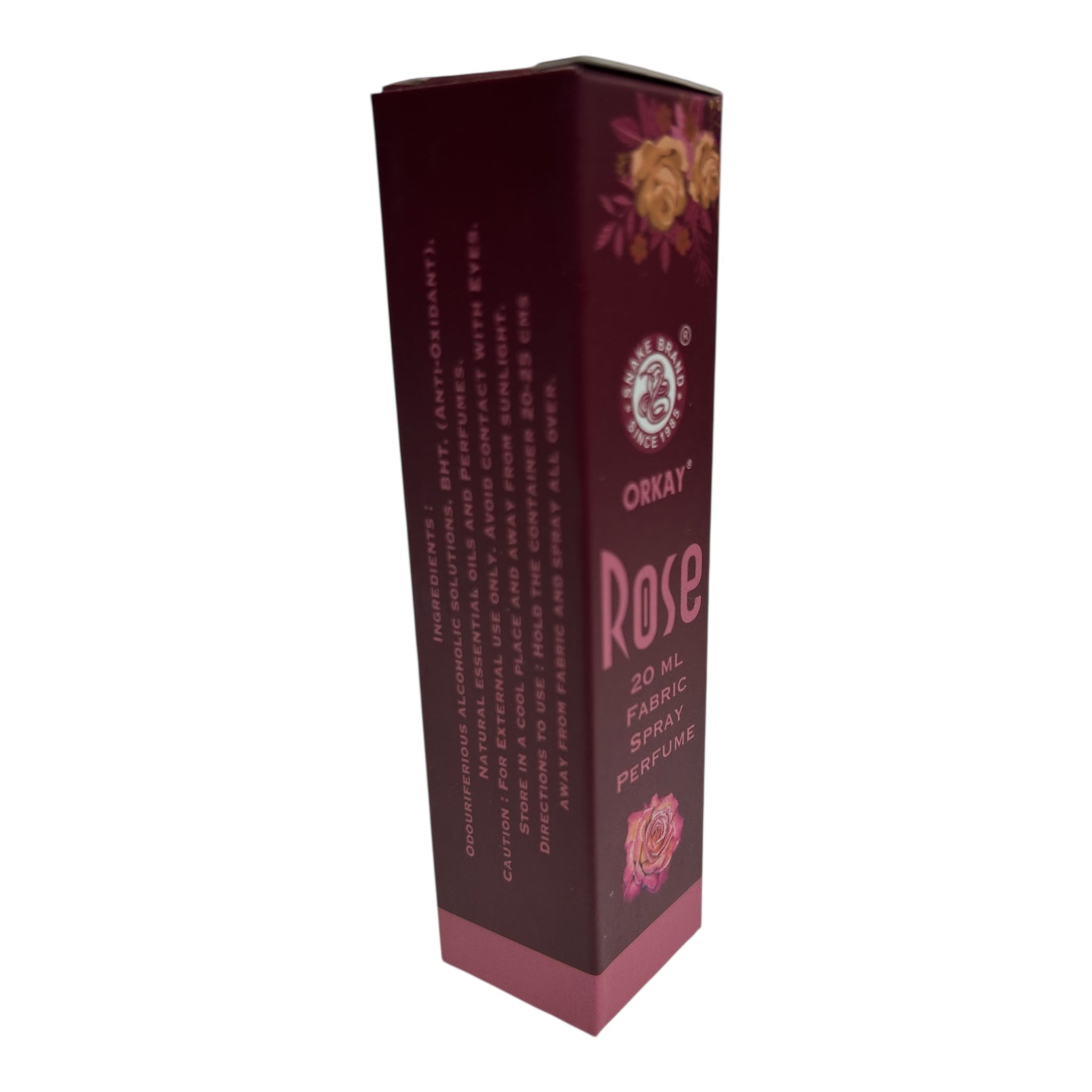 Orkay Rose Fabric Spray Perfume (20 ml) Delicate & Long‑Lasting Linen Mist ரோஜா வாசனை