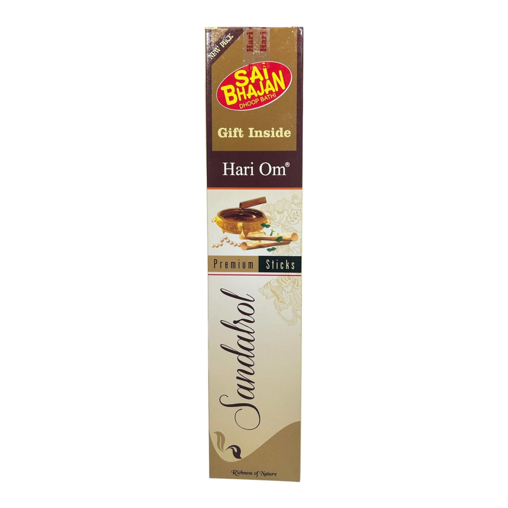 Hari Om Sai Bhajan Sandalrol Premium Incense Sticks - Deep grounding Chandan fragrance for Pooja rituals சந்தன ஊதுபத்தி