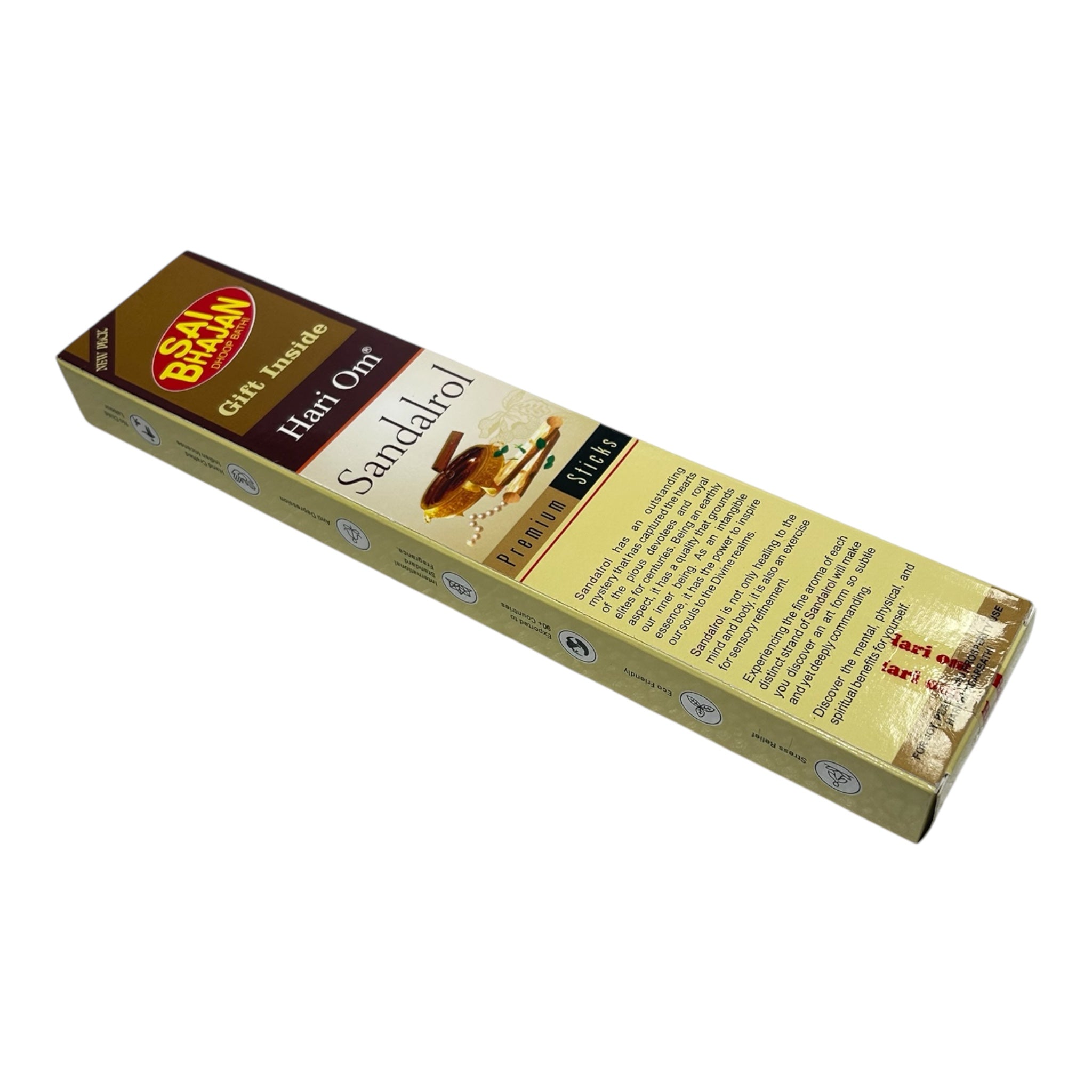 Hari Om Sai Bhajan Sandalrol Premium Incense Sticks - Deep grounding Chandan fragrance for Pooja rituals சந்தன ஊதுபத்தி