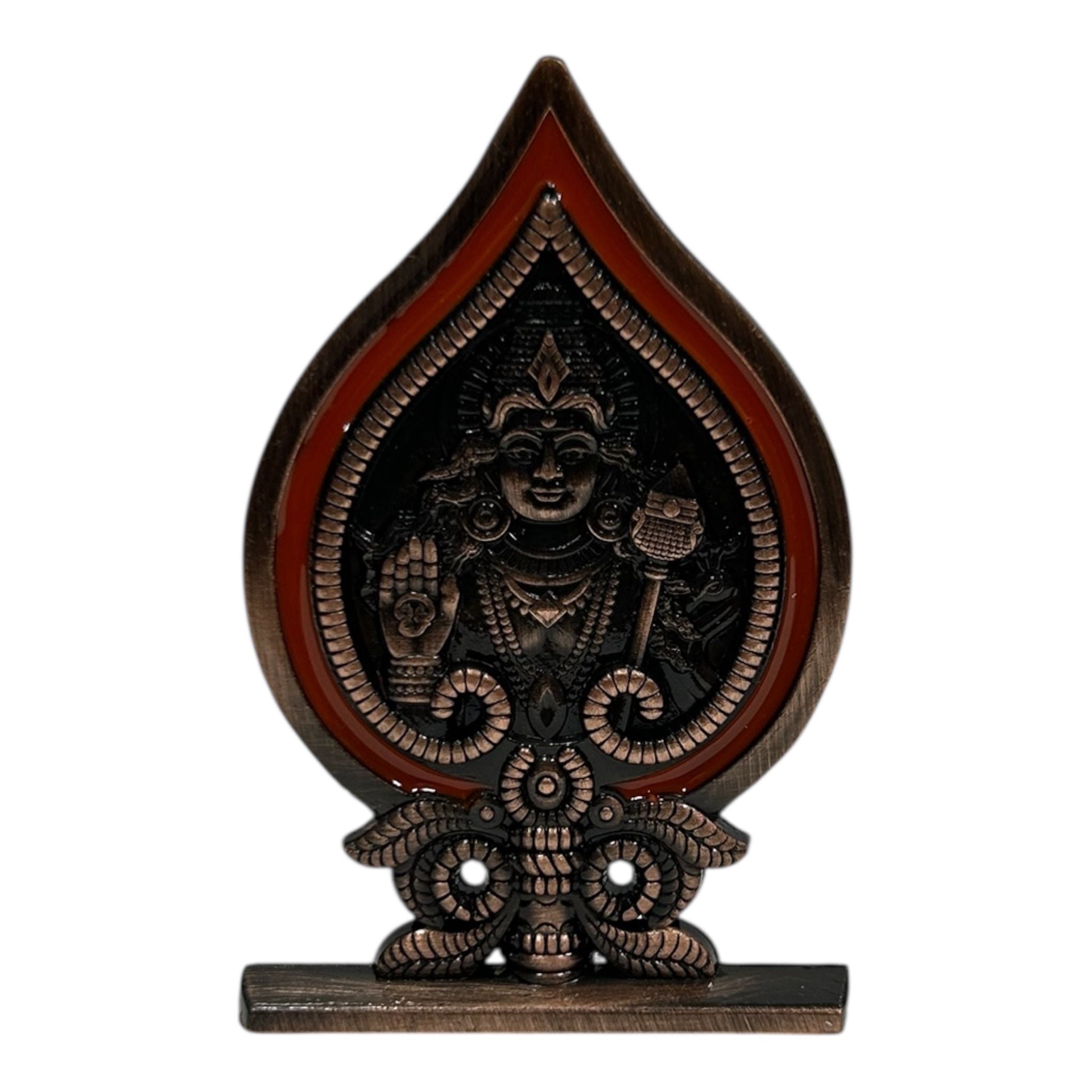 Murugan Tamil Om "ஓம்" Stand for Car Dashboard & Home Decor Spiritual Metal stand with Base