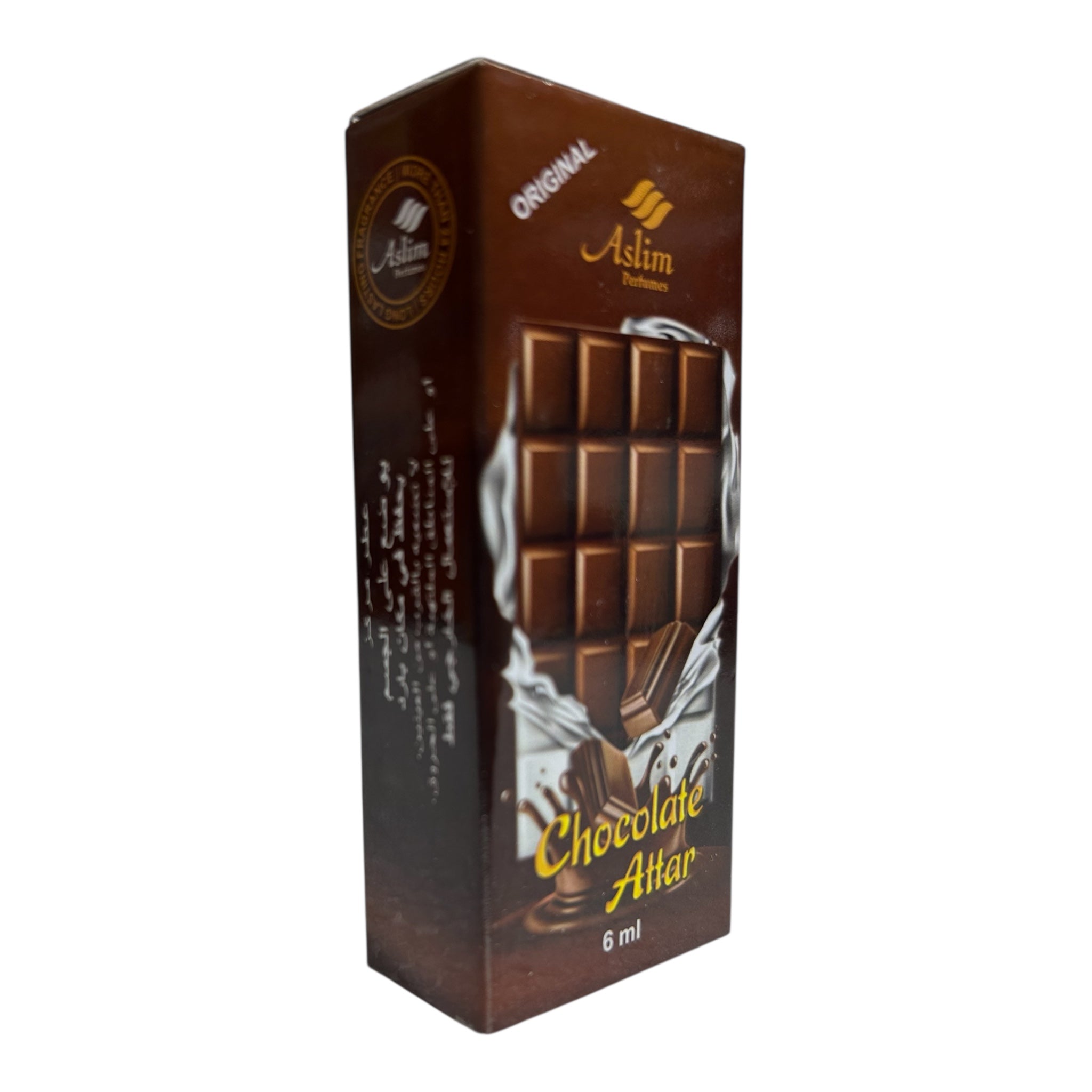 Aslim Chocolate Attar 6ml – Alcohol-Free Perfume Oil Pocket-Size Natural Fragrance Attar