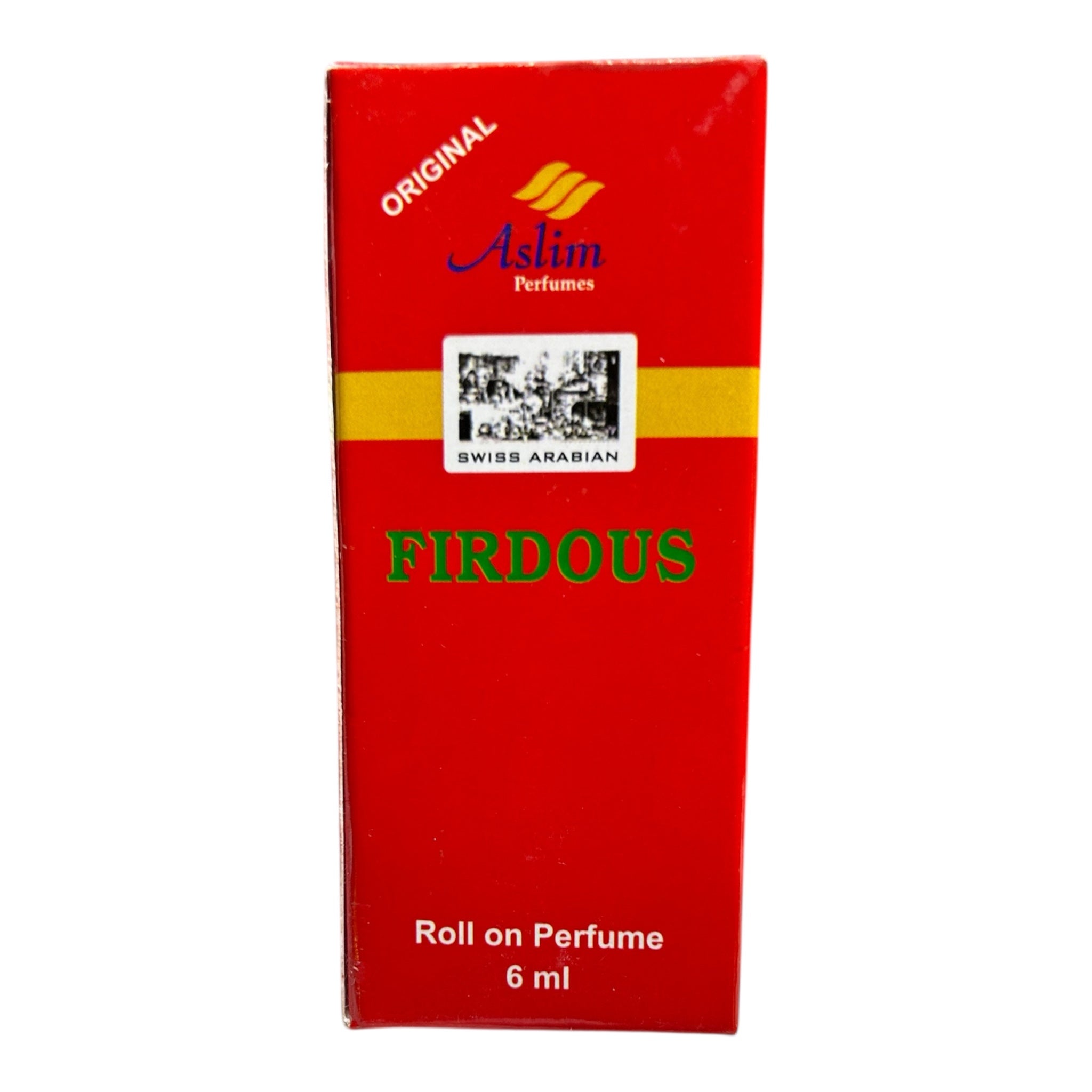 Aslim Firdous Attar Roll-On Natural Classic Alcohol-Free Perfume Oil 6ml