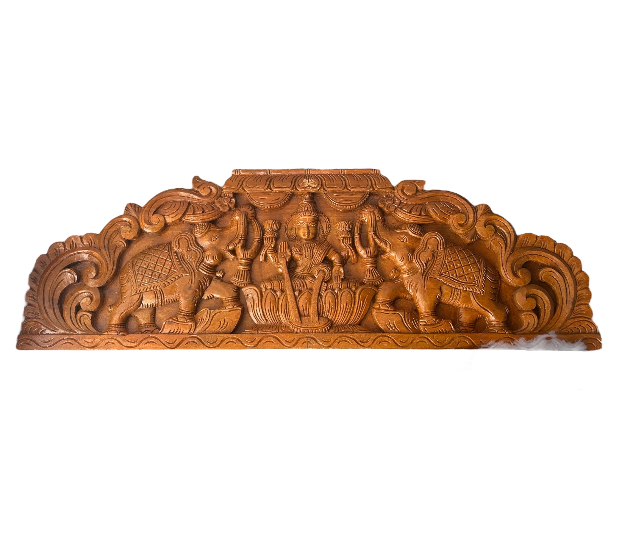 Gajalakshmi Wood Carving Mandap Style 36 x 12 inches