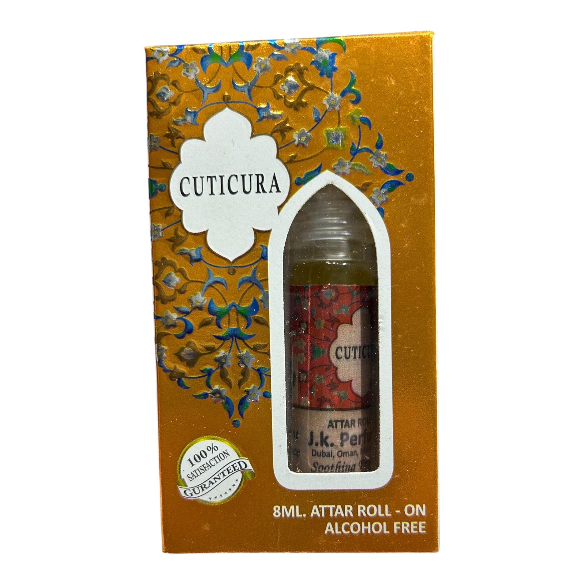 JK Perfumers Cuticura Attar 6ml resh, Floral Alcohol-Free Perfume Oil for Men & Women