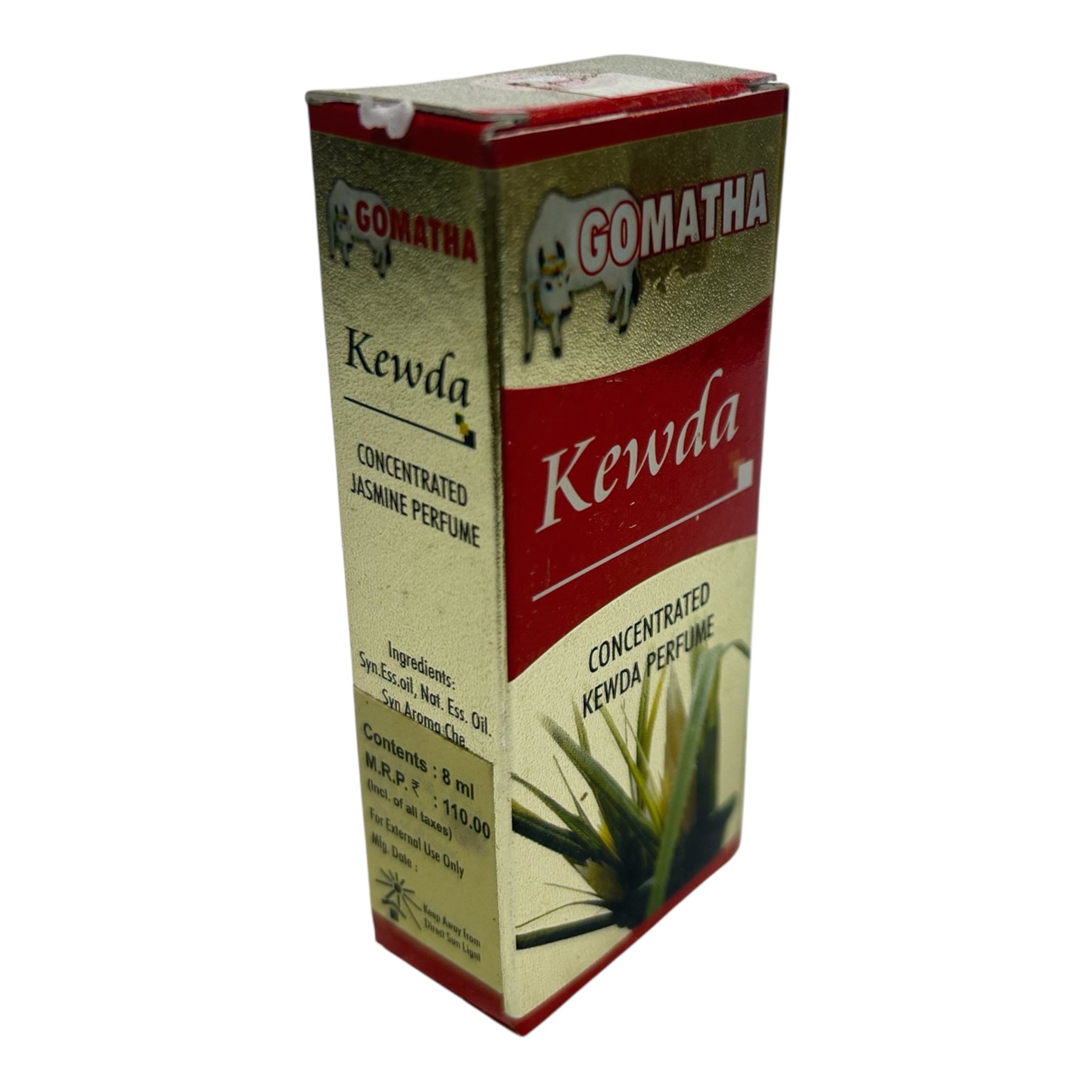 Gomatha Kweda Attar 8 ml – Long-Lasting Natural Perfume Roll-On தாழம்பூ நறுமண திரவியம்
