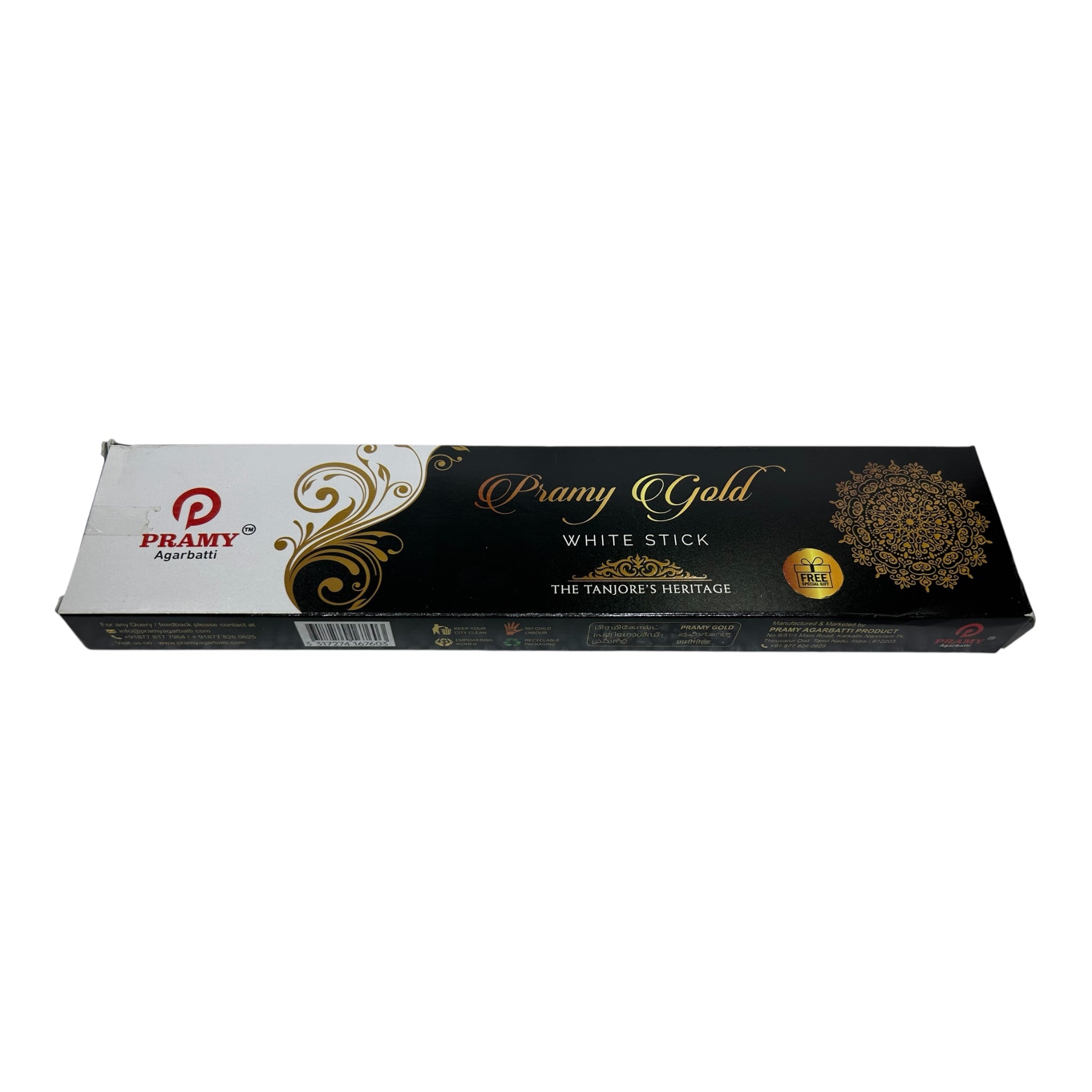 Pramy Gold White Agarbathi Stick - Calm and comfort Aroma