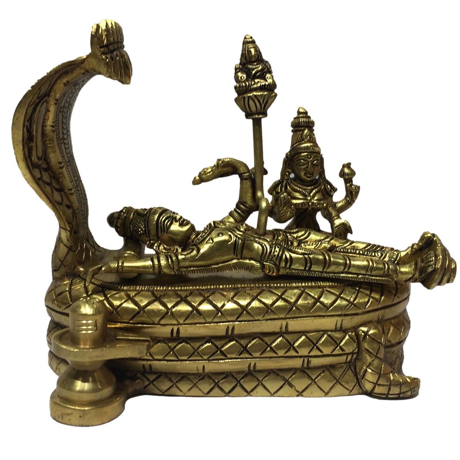 Anantha Padmanabha Swamy Brass Antique Vigraham5.5 Inch - Sri Prarthana