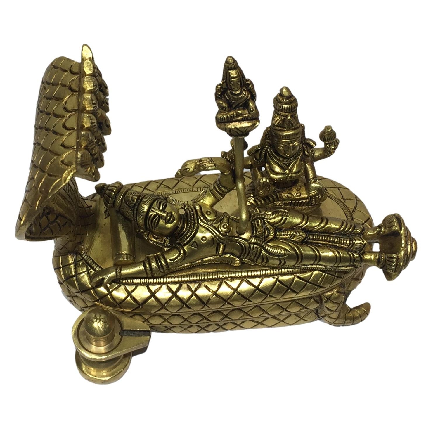 Anantha Padmanabha Swamy Brass Antique Vigraham5.5 Inch - Sri Prarthana