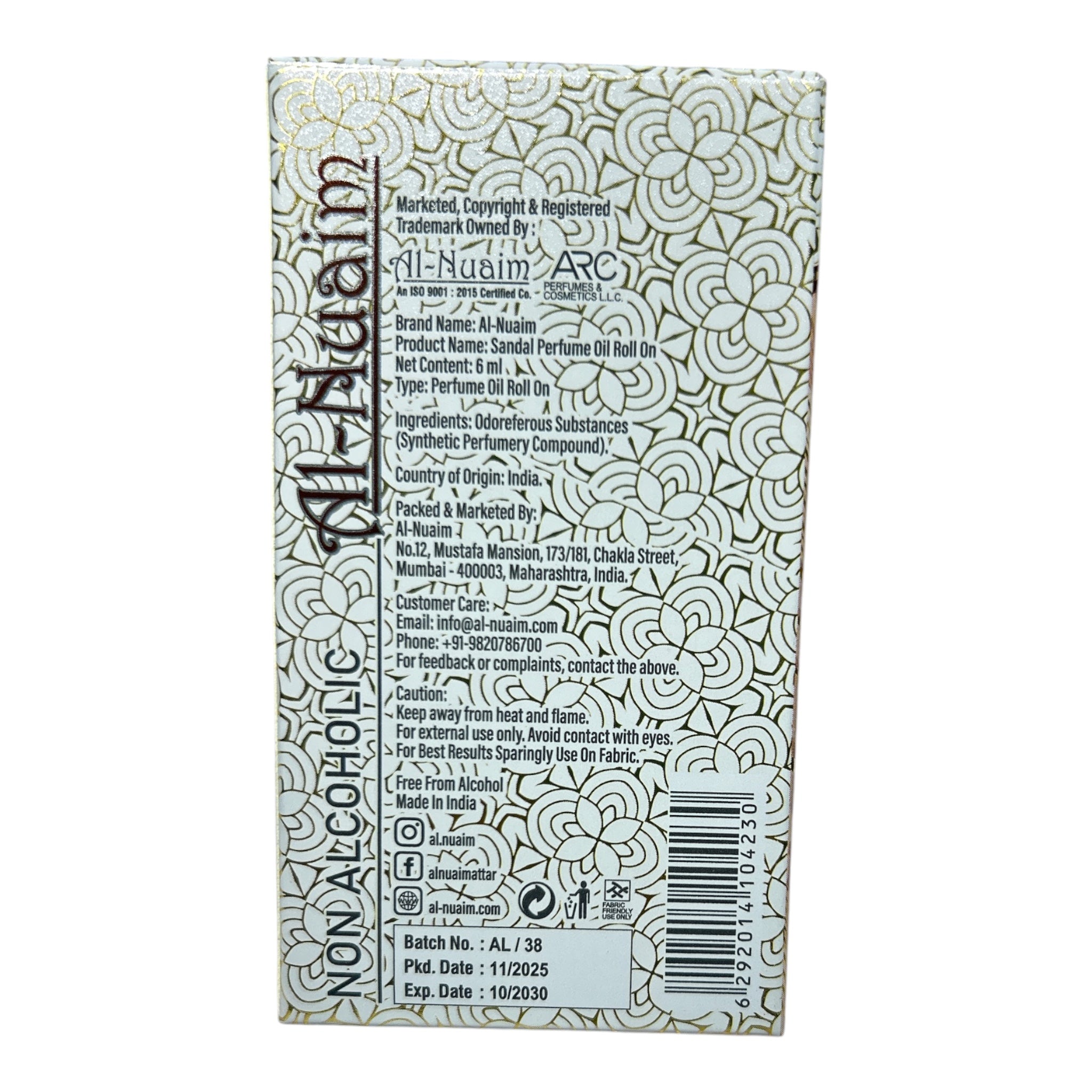Al Nuaim Sandal Perfume Oil Roll ON