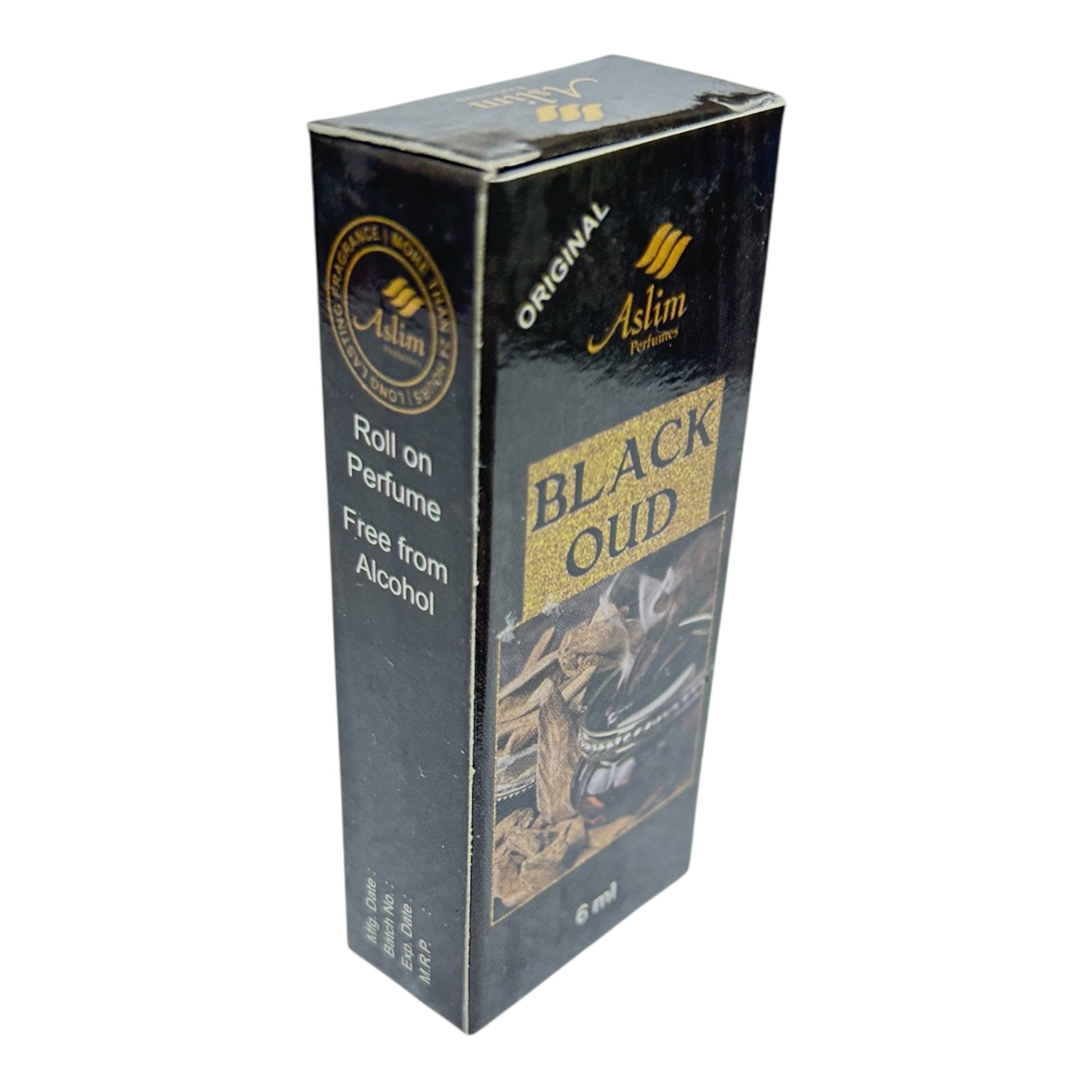Aslim Black Oud Roll-On Perfume 6ml – Intense, Long-Lasting Oriental Fragrance for Men