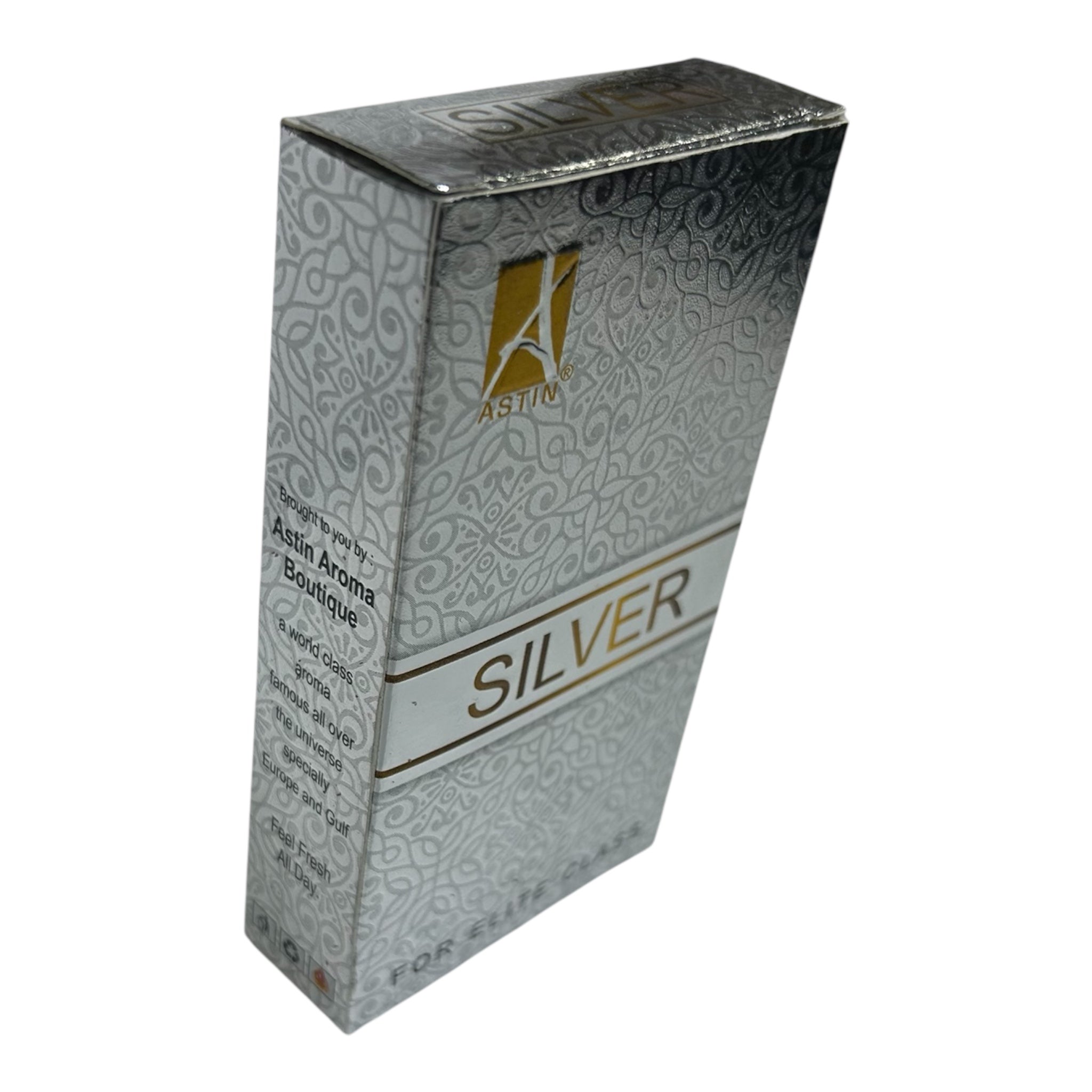 Astin Silver Attar Roll On 6 ml - Fresh & Elegant Alcohol-Free Perfume Oil