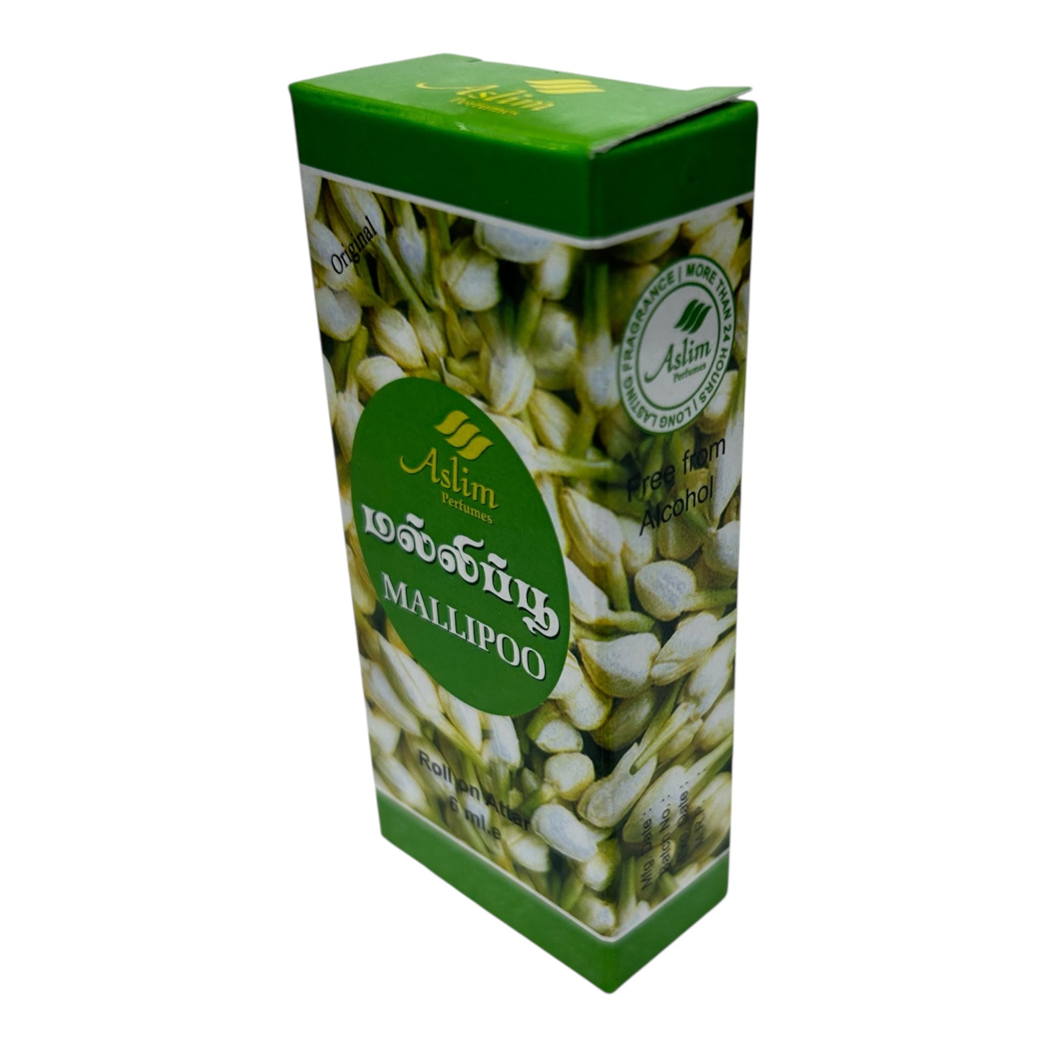 Aslim Mallipoo Roll On Attar - Jasmine மல்லிகைப்பூ Fragrance Perfume Oil