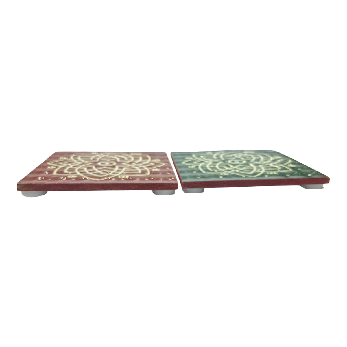 Hrudaya Kamalam  Kolam Sparkling 3D Design MDF Manai Stand