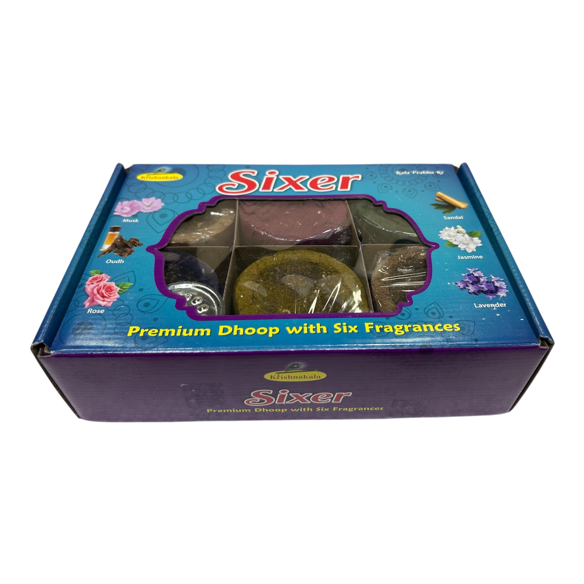 Krishakala Sixer Premium Jumbo Dhoop Cup with Six Fragrances