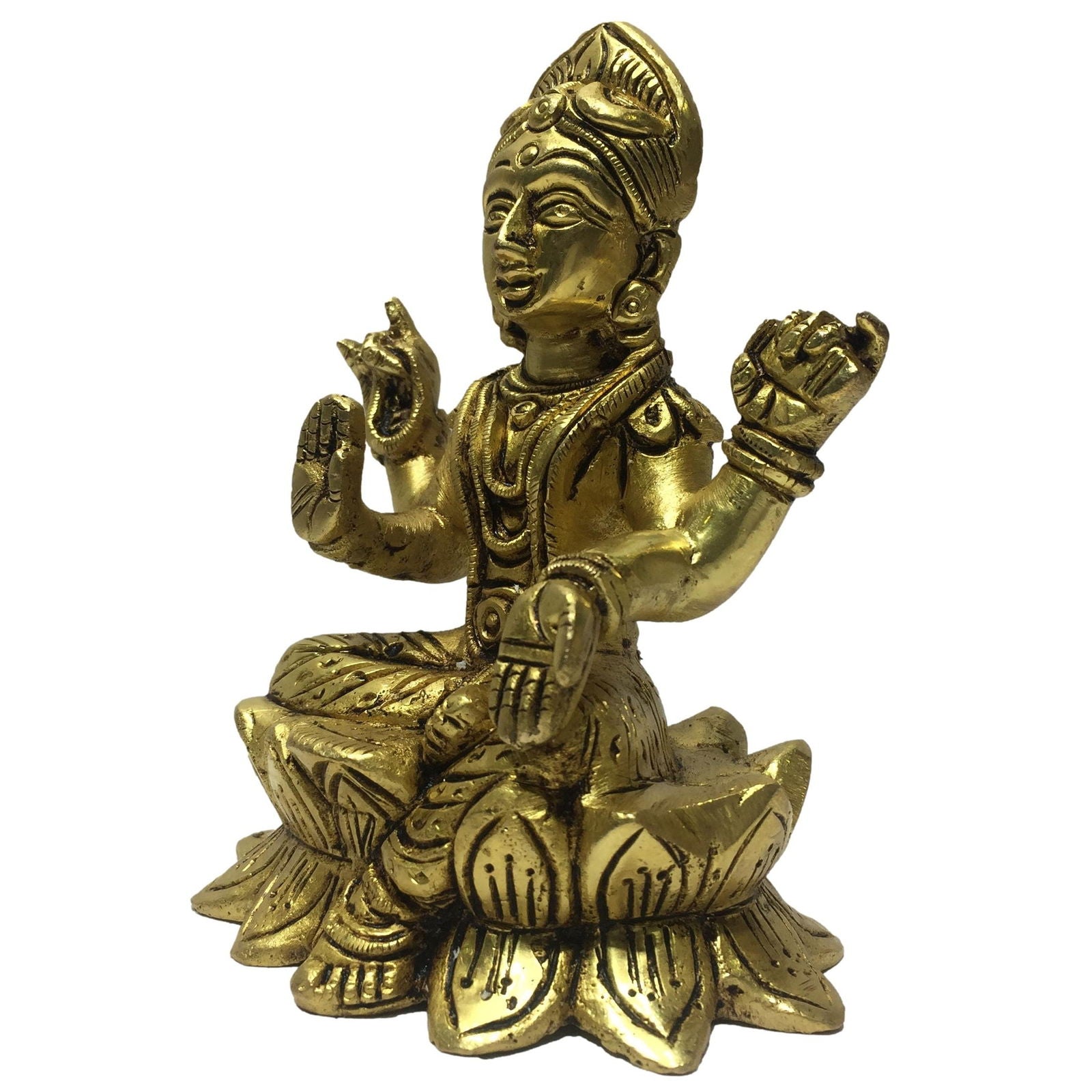 Bala Thripura Sundari Brass Antique 4.5 inch - Sri Prarthana