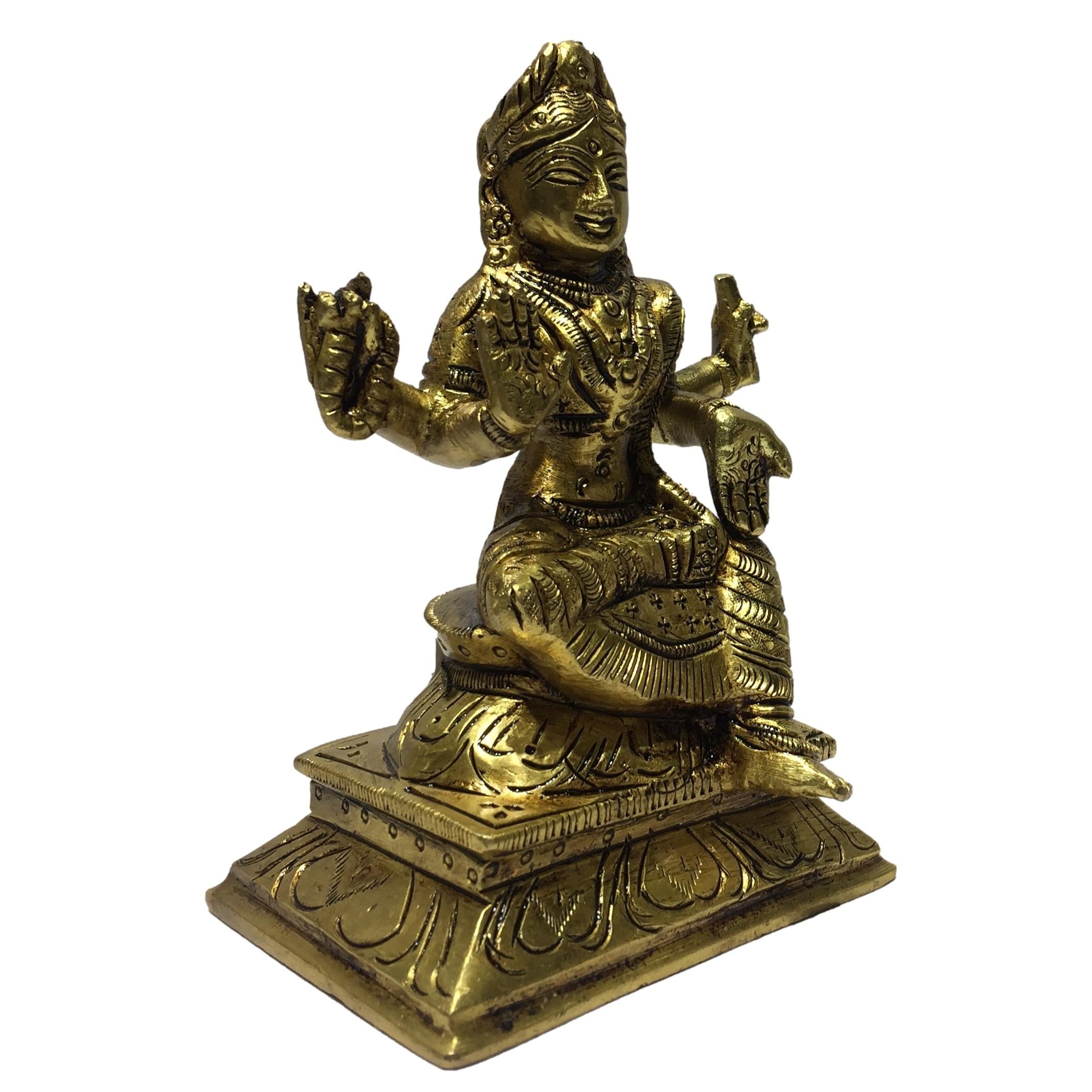 Balambika Brass Antique Figurine 4 Inch - Sri Prarthana