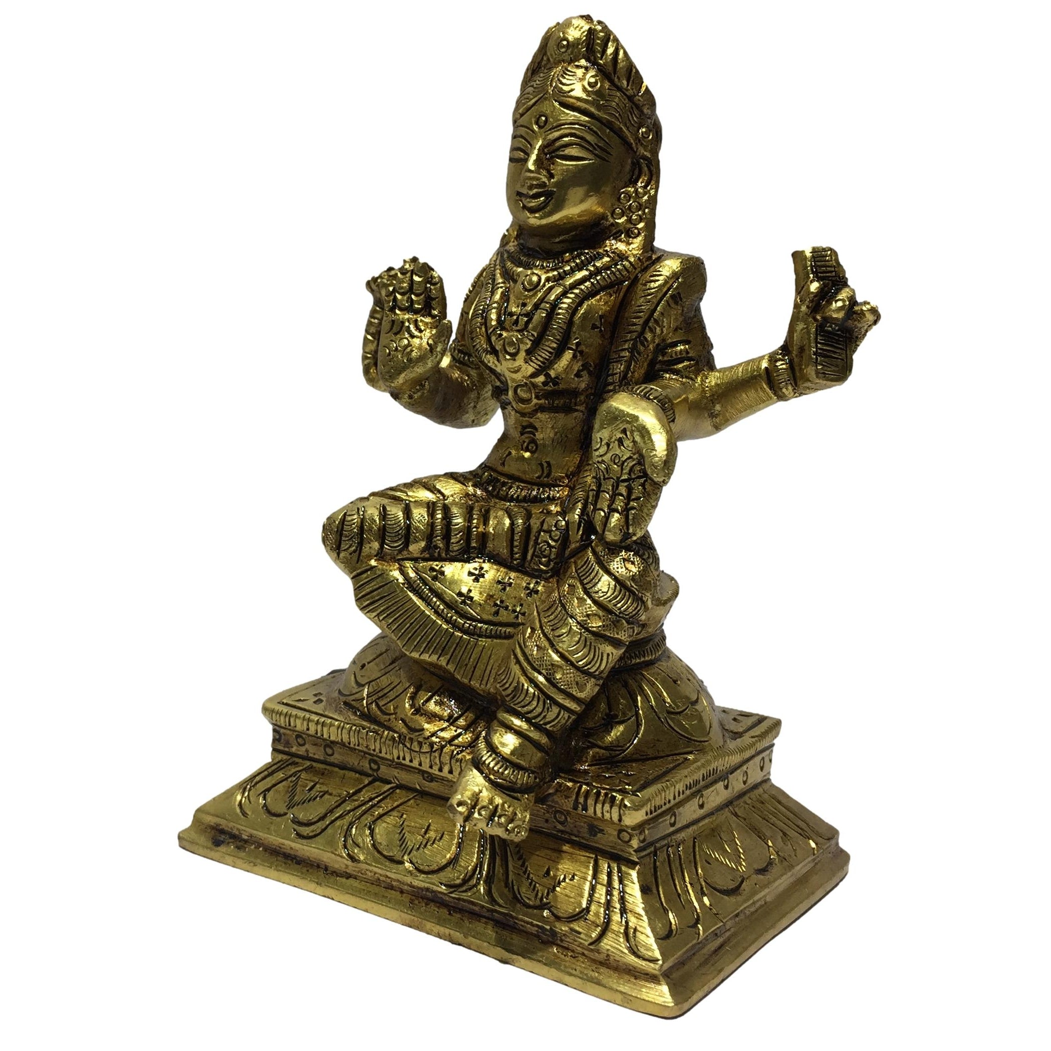 Balambika Brass Antique Figurine 4 Inch - Sri Prarthana