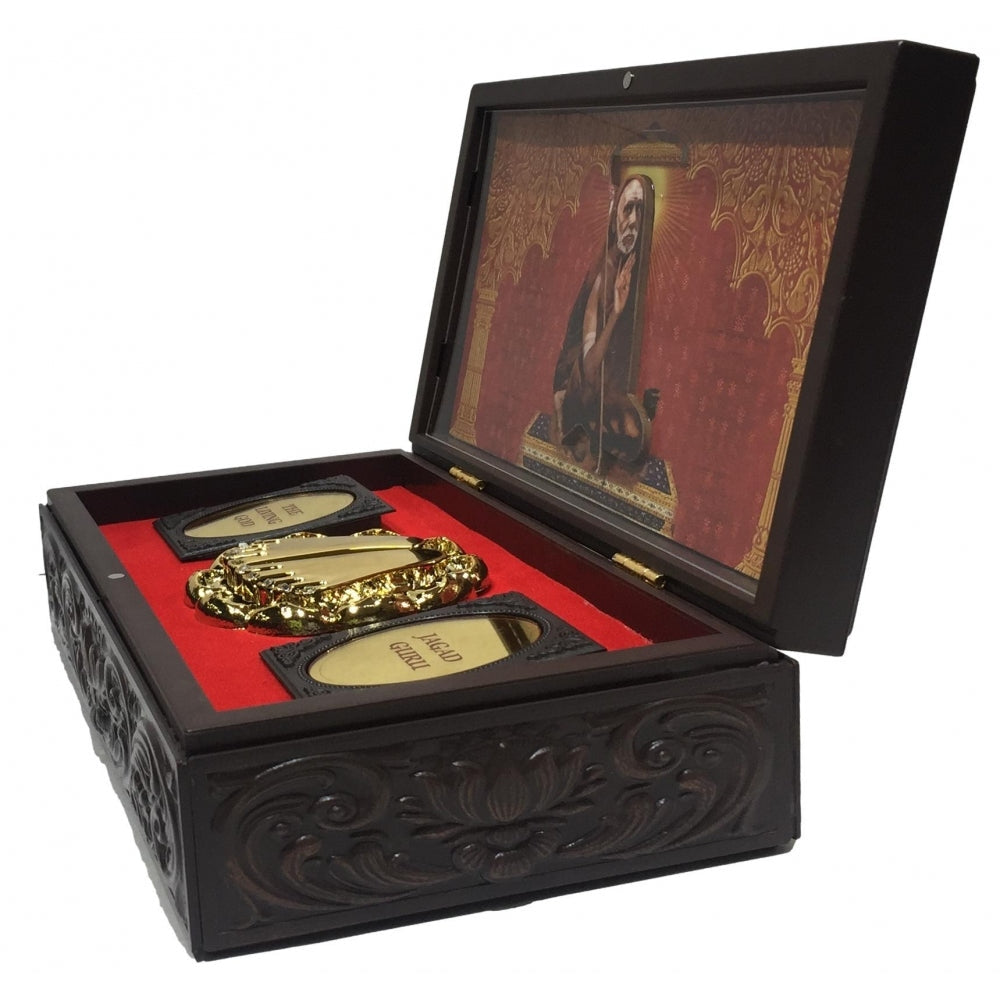 Mahaperiyava Gold plated Padham Secret Jewel Box Corporate Gift 21 x 11 cm