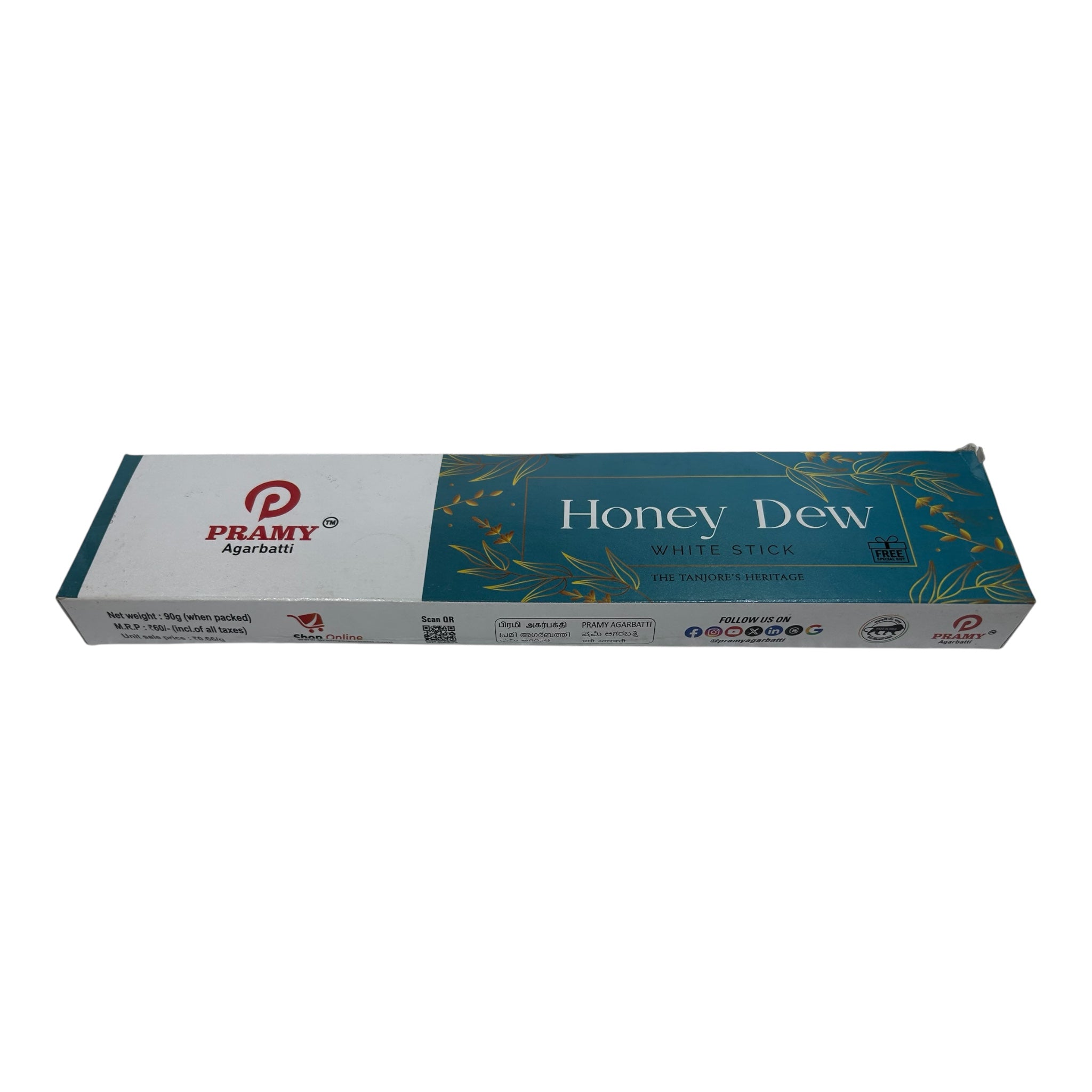 Pramy Honey Dew White Incense Stick - Premium Eco-friendly Sweet Aroma  Agarbathi