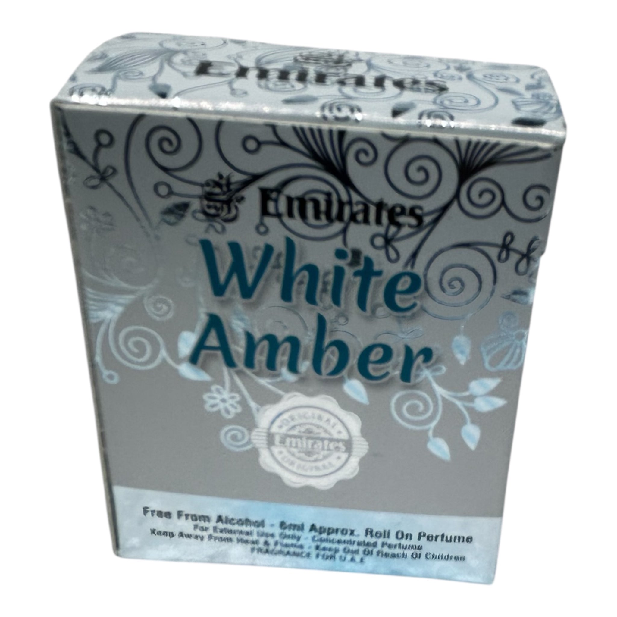 Emirates White Amber Roll On Attar 6 ml - Alcohol free UAE Scent